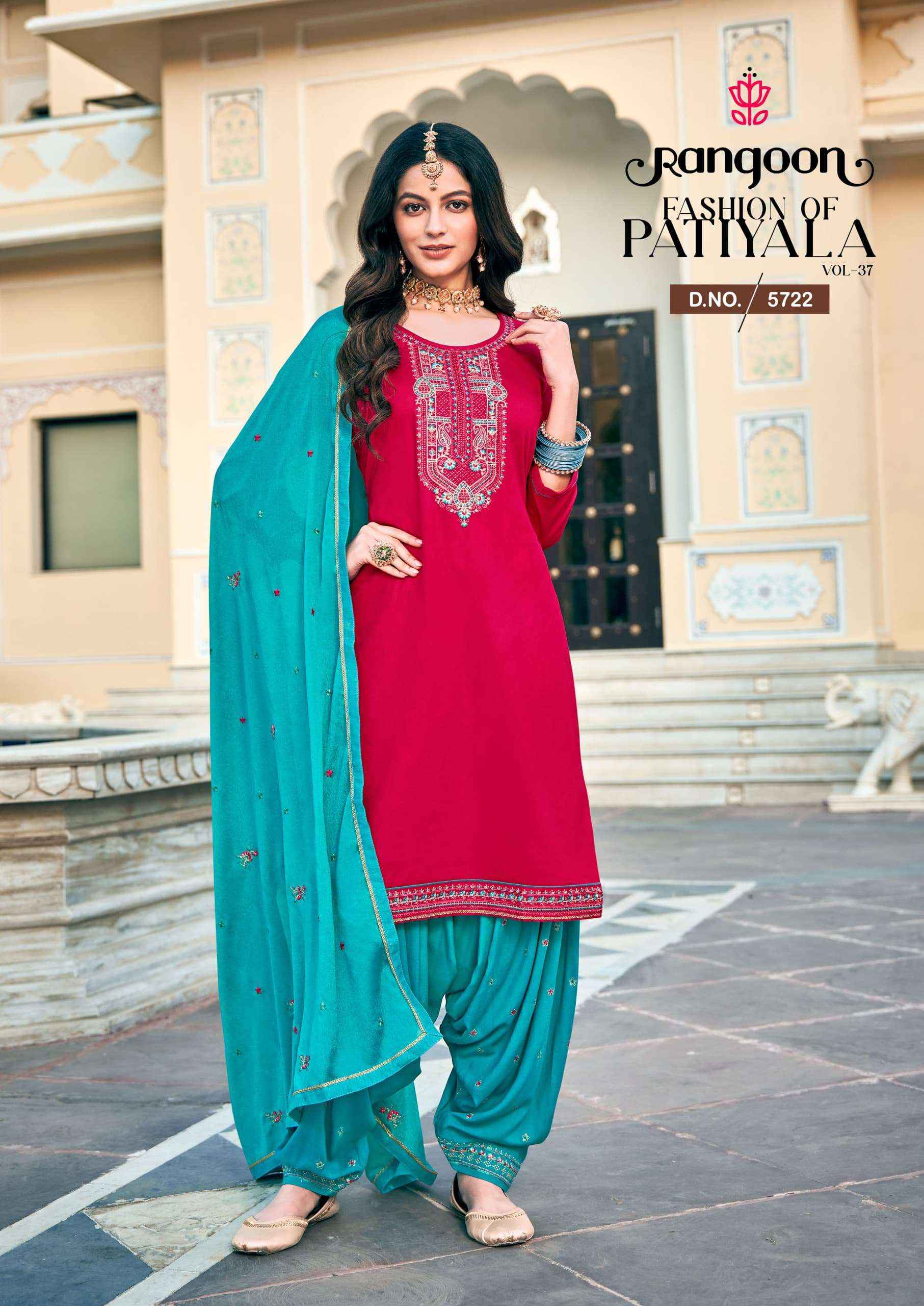 RANGOON FASHION OF PATIYALA VOL 37 SILK READY MADE SUIT (  6 PCS CATALOGUE )