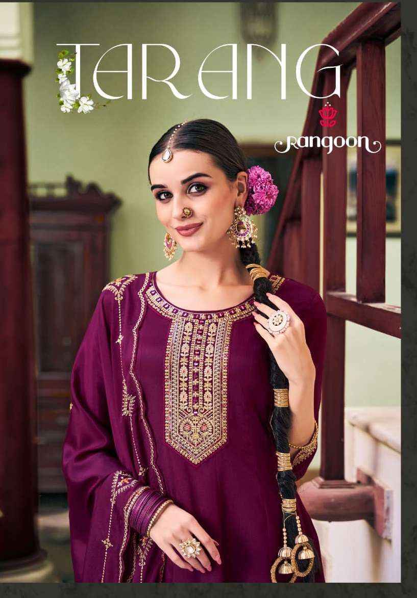 Rangoon Tarang Readymade Chinon Silk Suit Wholesale Price ( 4 Pcs Catalog )