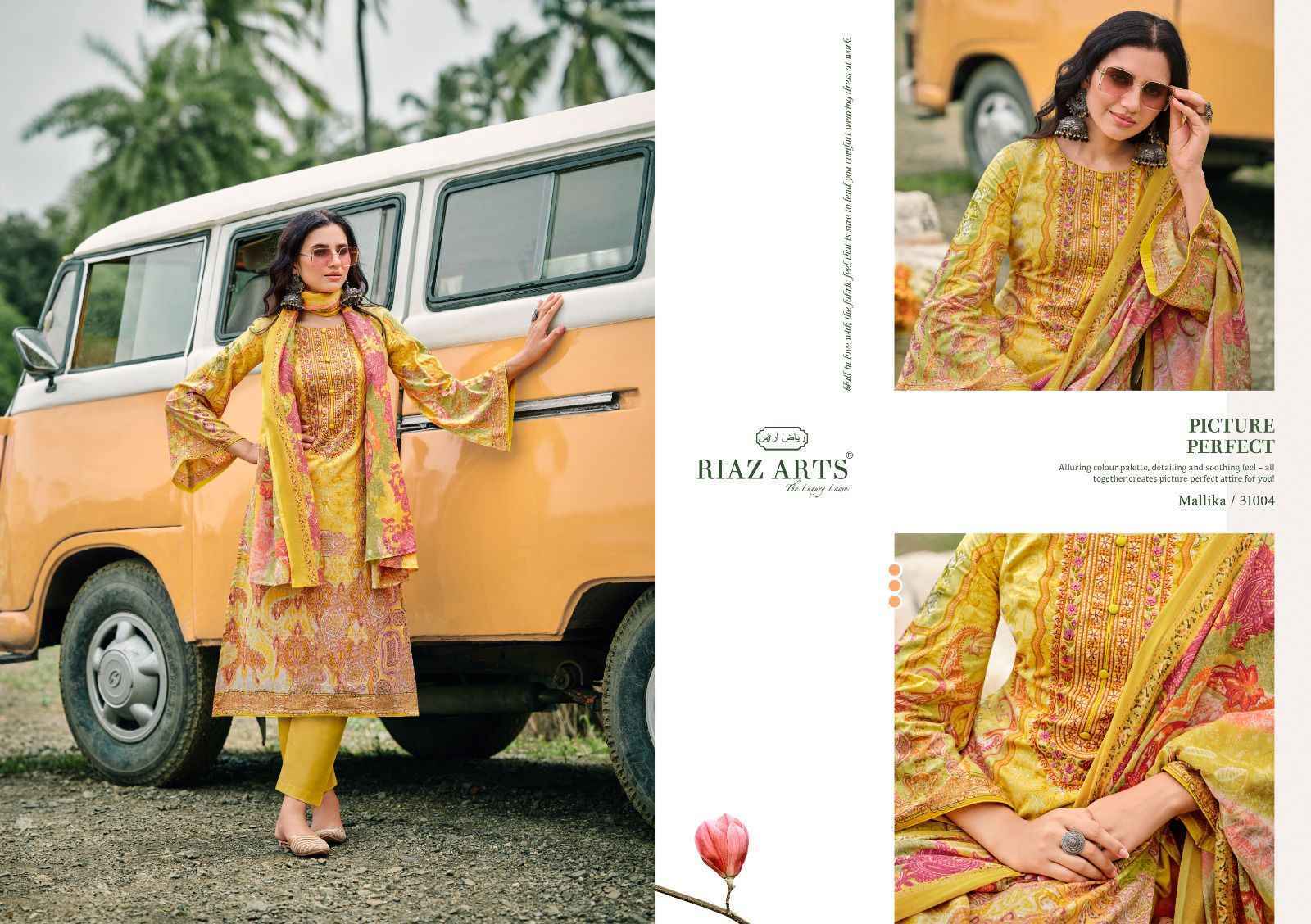 Riaz Arts Mallika Karachi Lawn Suits Online shopping ( 8 pcs Catalogue )