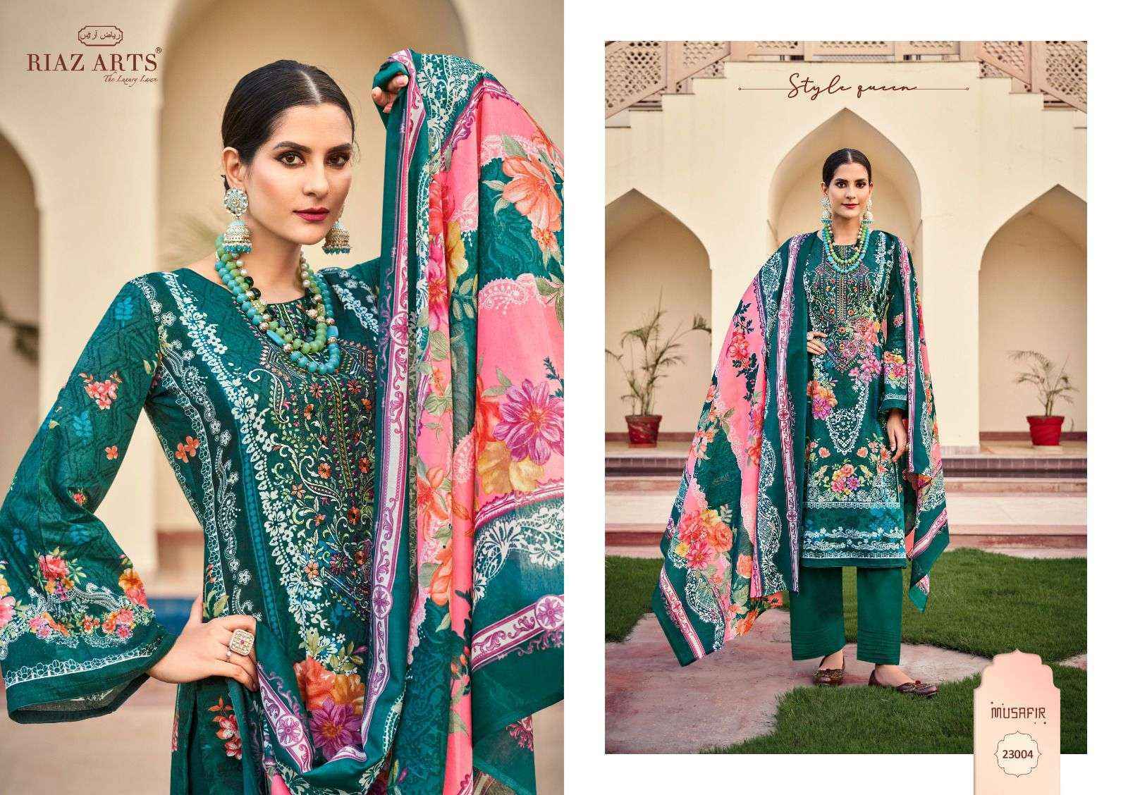 Riaz Arts Musafir Vol 15 Suits Wholesale Lawn Cotton Pakistani Suits ( 8 pcs Catalogue )