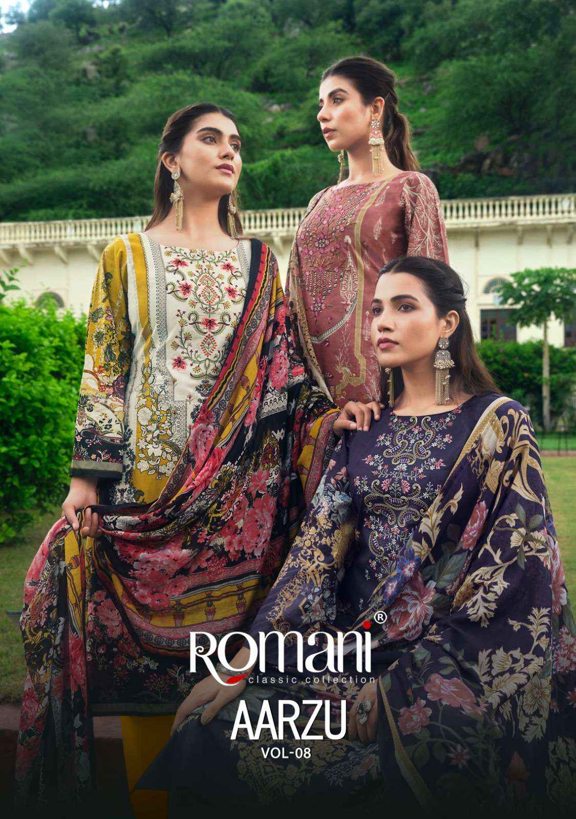 ROMANI AARZU VOL 8 COTTON SALWAR KAMEEZ AT WHOLESALE PRICE ( 8 PCS CATALOG )