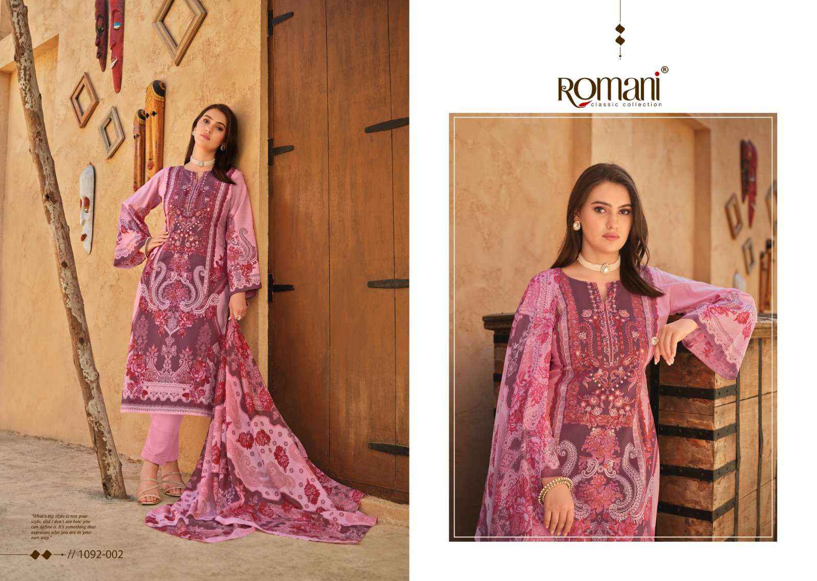 ROMANI AARZU VOL 9 COTTON DIGITAL STYLE PRINT SALWAR KAMEEZ WHOLESALE PRICE ( 8 PCS CATALOG )