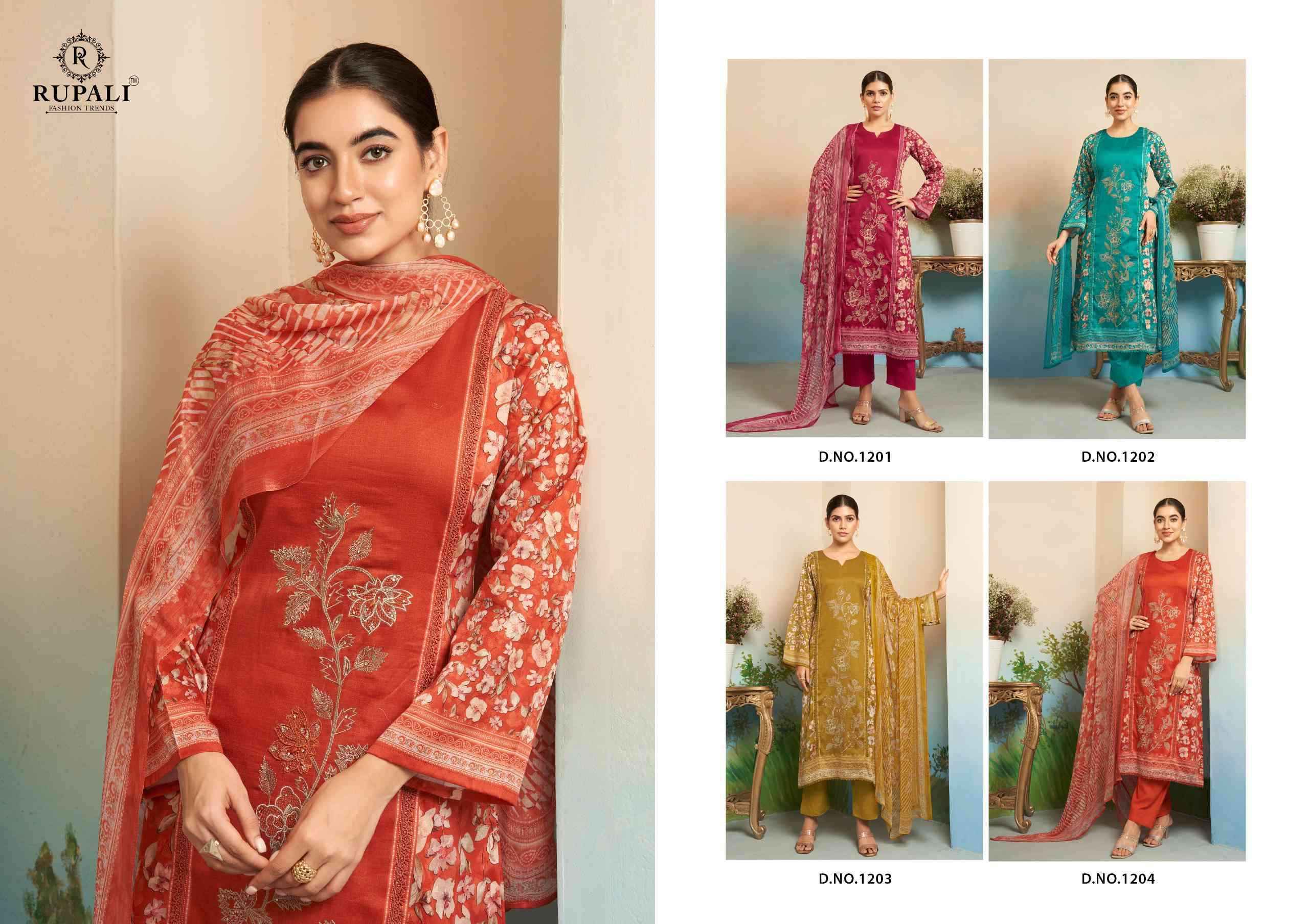 Rupali Fashion Gulbagh Pure Jam Satin Fancy Suit Salwar Kameez Wholesale Price ( 4 Pcs Catalog )