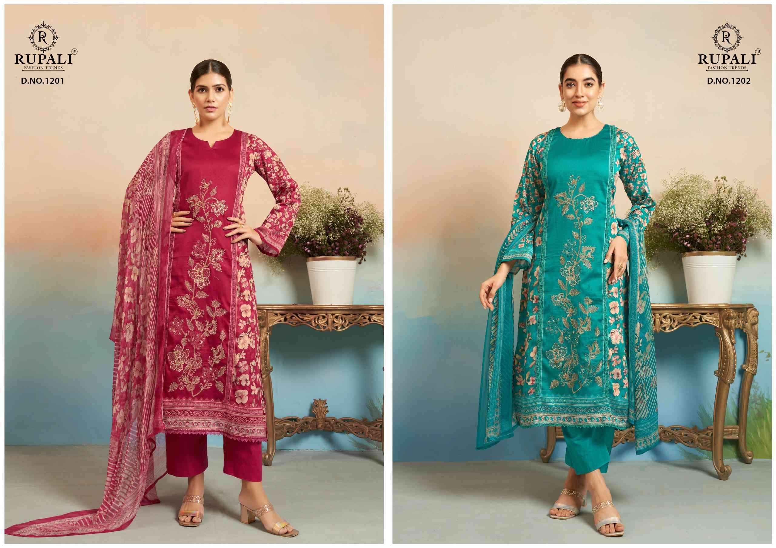 Rupali Fashion Gulbagh Pure Jam Satin Fancy Suit Salwar Kameez Wholesale Price ( 4 Pcs Catalog )