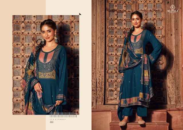 Rupali Fashion Sadgi Suits Latest catalog Wholesale supplier Surat ( 6 pcs Catalogue )