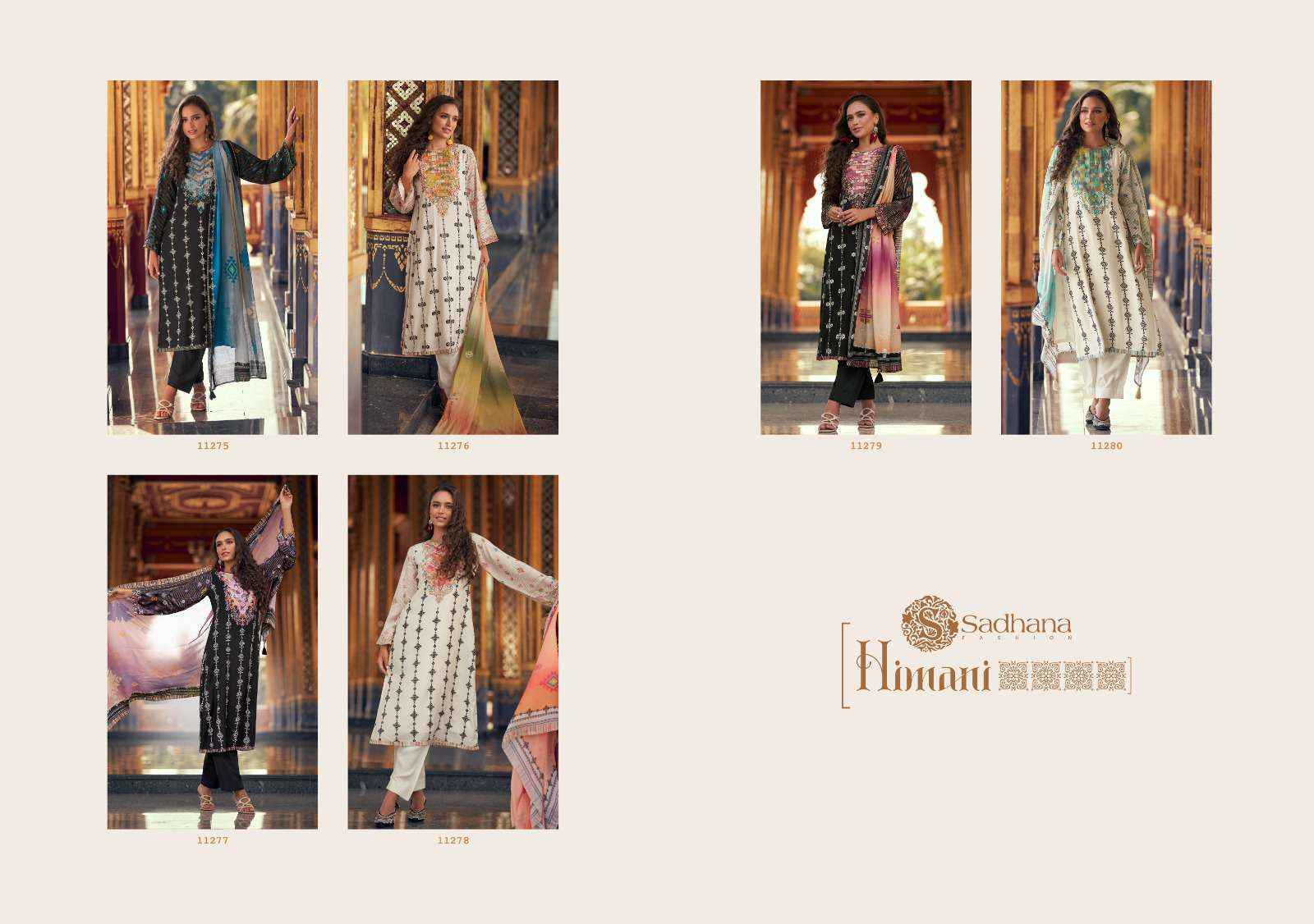 Sadhana Fashion Himani Wholesale Pure Muslin Silk Dress Material ( 6 Pcs Catalogue )