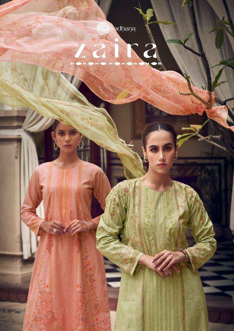 Sadhana Zaira Elegant ladies Cotton Suit Salwar Kameez Wholesale Price ( 8 Pcs Catalog )