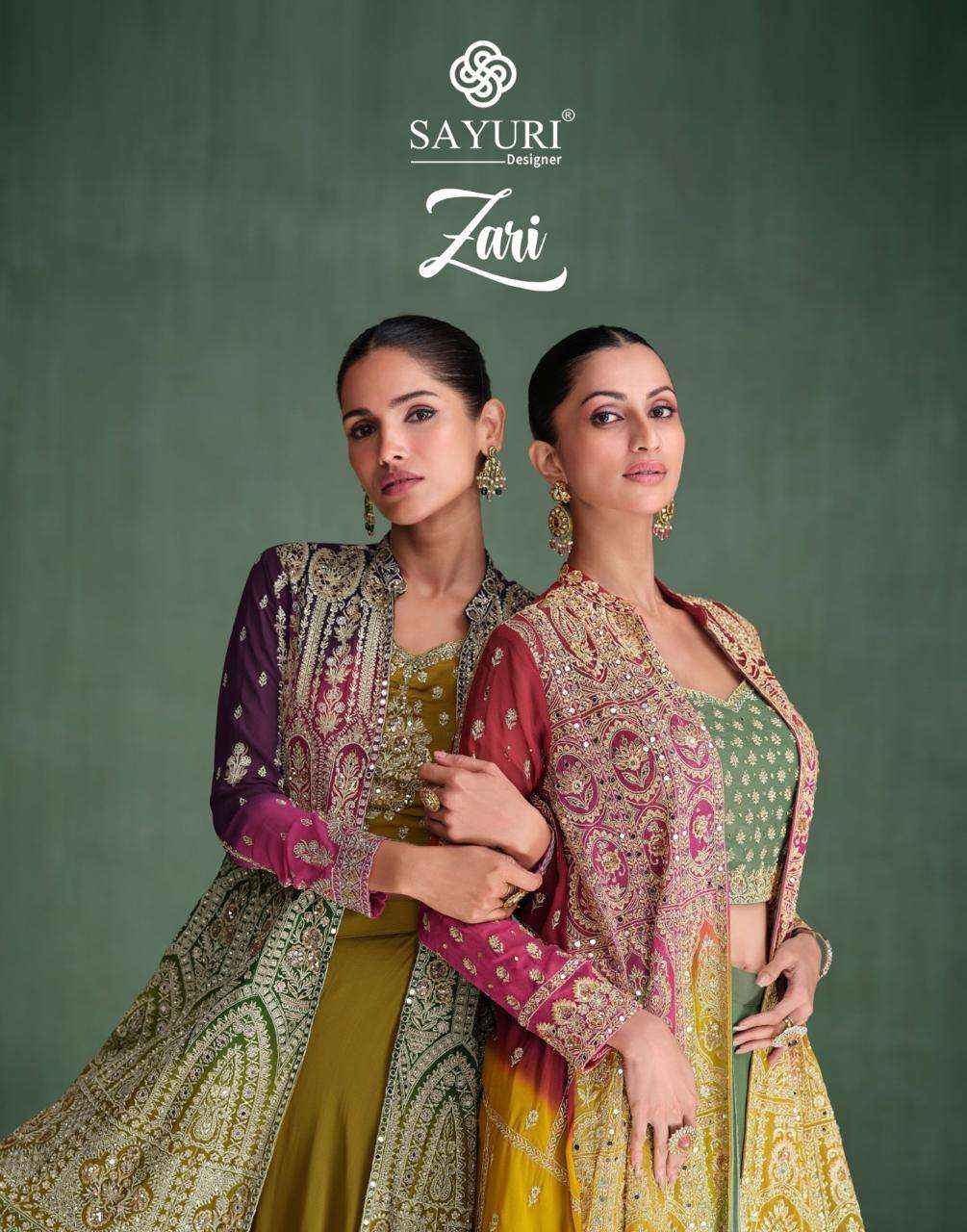 SAYURI DESIGNER ZARI WHOLESALE GEORGETTE DESIGNER PARTY WEAR SUIT ( 2 PCS CATALOGUE )