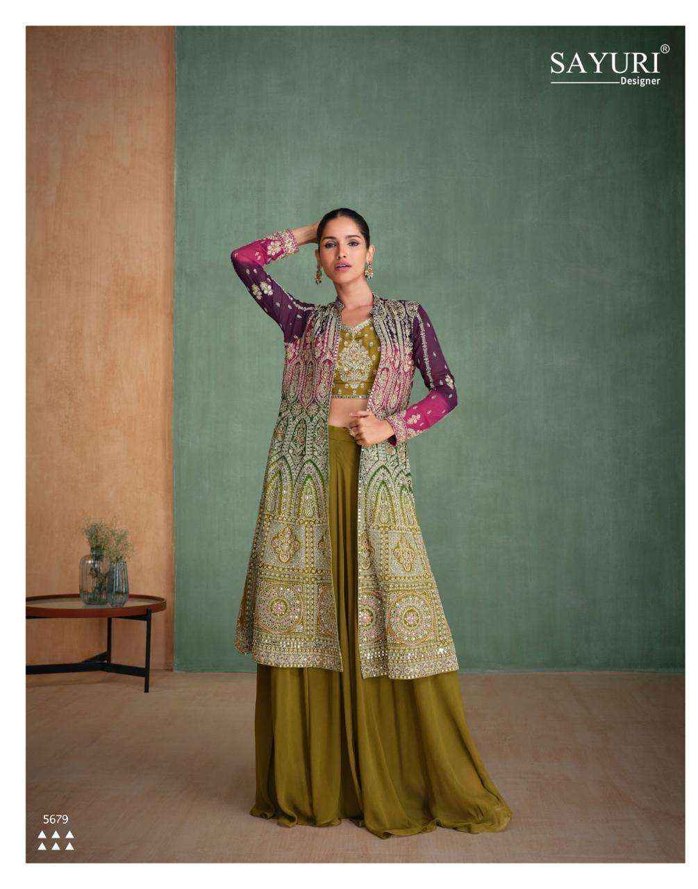SAYURI DESIGNER ZARI WHOLESALE GEORGETTE DESIGNER PARTY WEAR SUIT ( 2 PCS CATALOGUE )
