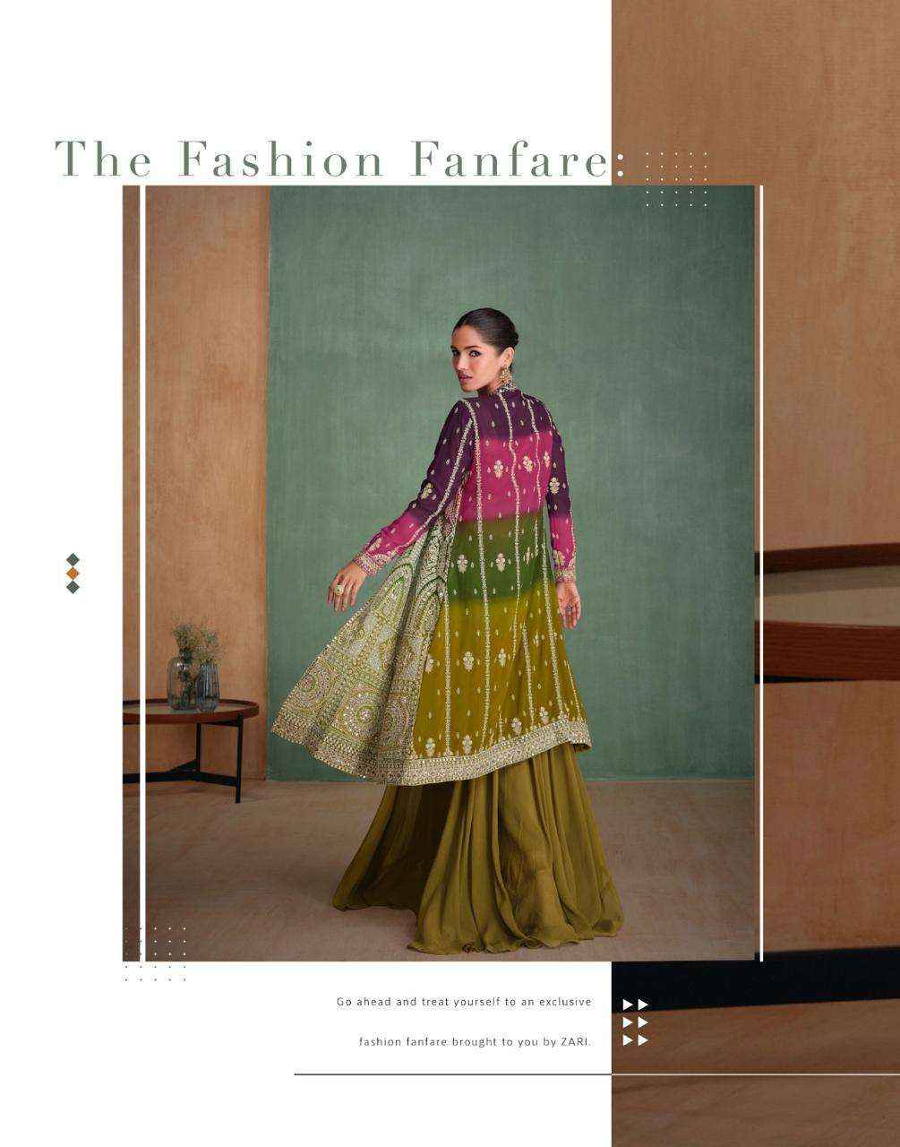 SAYURI DESIGNER ZARI WHOLESALE GEORGETTE DESIGNER PARTY WEAR SUIT ( 2 PCS CATALOGUE )