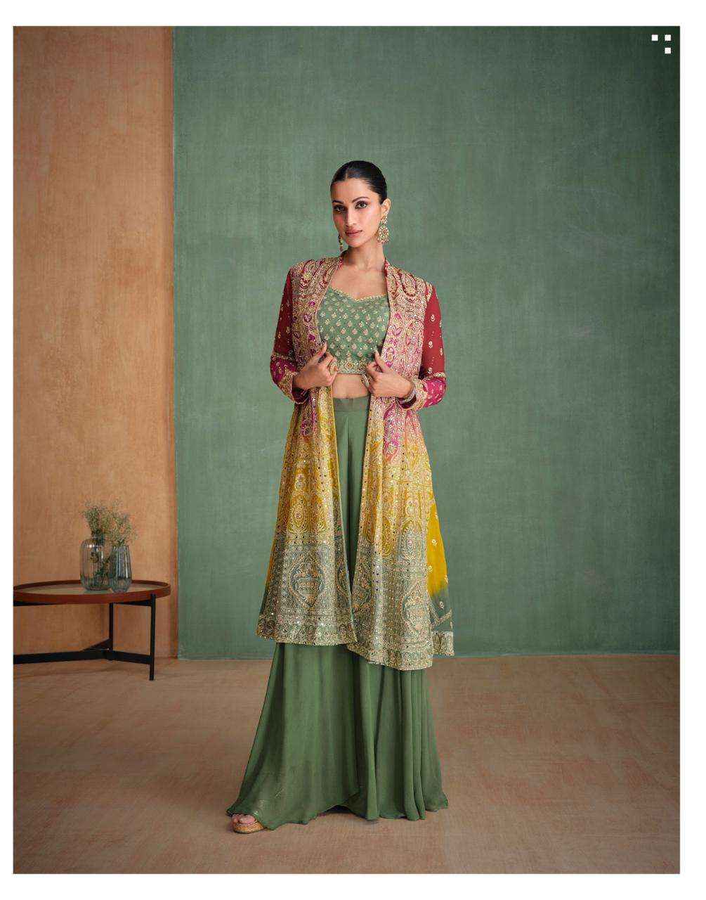 SAYURI DESIGNER ZARI WHOLESALE GEORGETTE DESIGNER PARTY WEAR SUIT ( 2 PCS CATALOGUE )