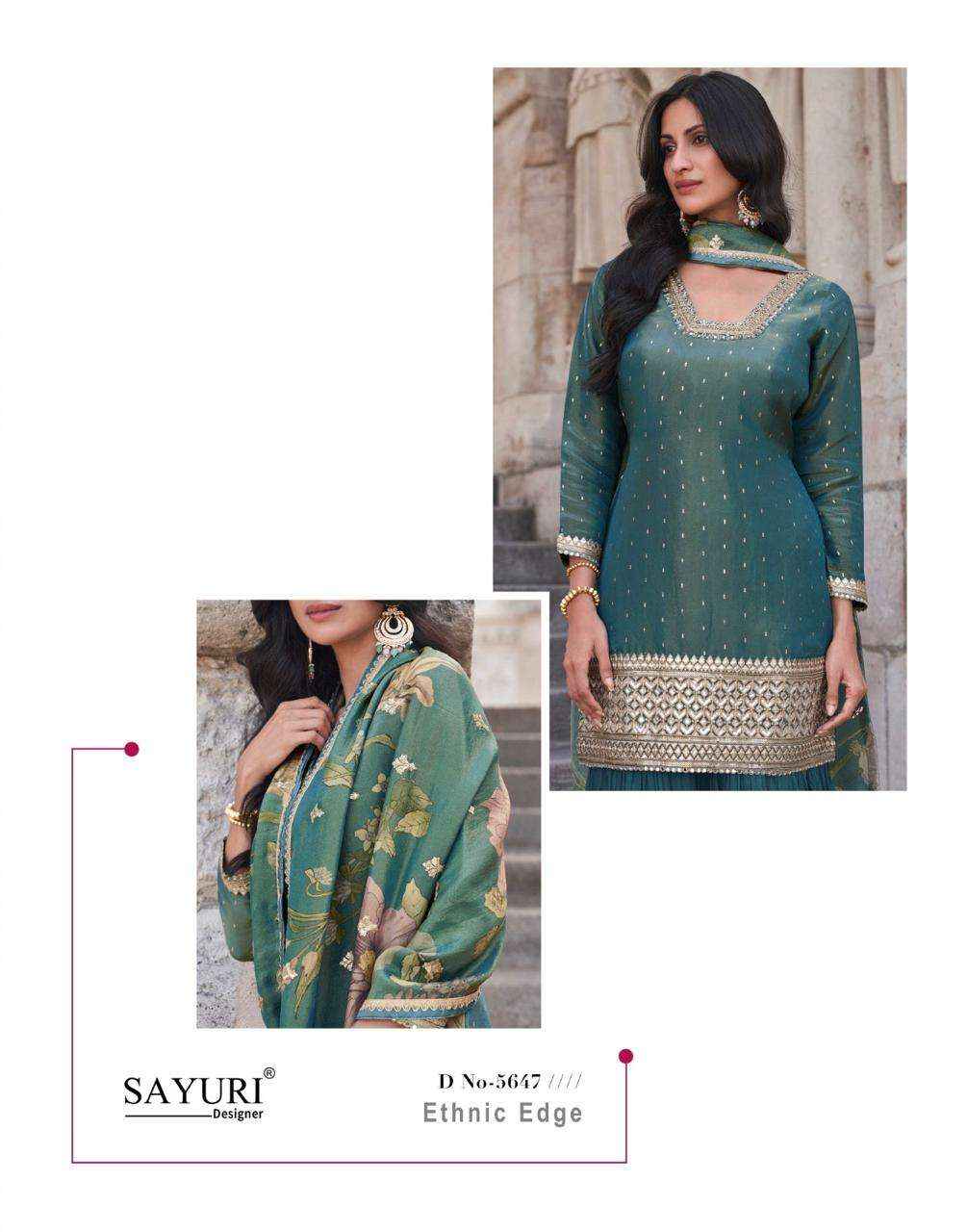 Sayuri Sakhi Nx 5646 To 5648 Designer Palazzo Style Suit Latest Dress Material Wholesale Price ( 3 Pcs Catalog )