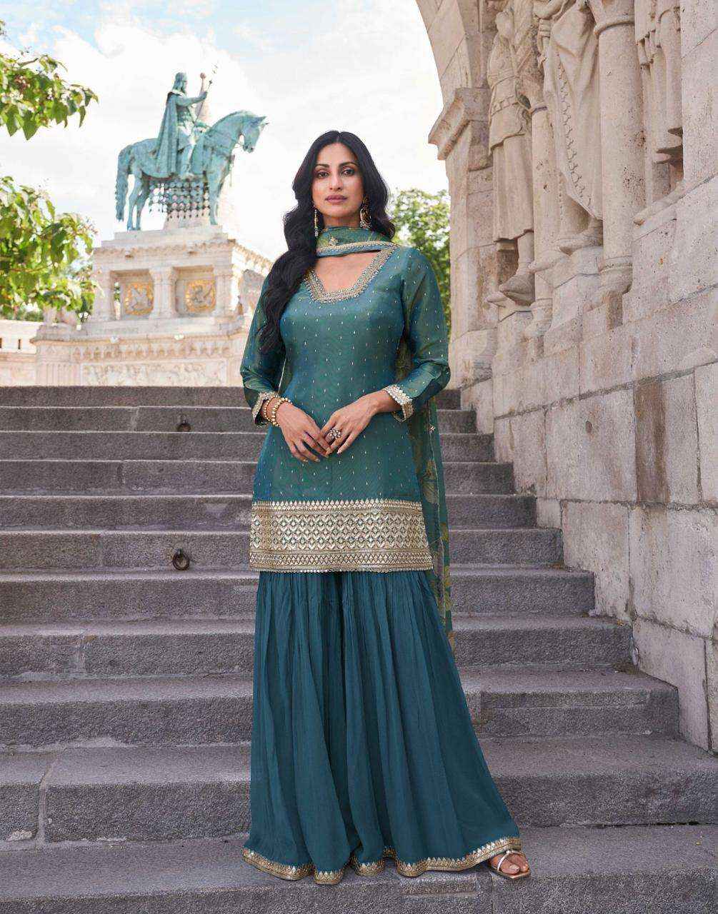 Sayuri Sakhi Nx 5646 To 5648 Designer Palazzo Style Suit Latest Dress Material Wholesale Price ( 3 Pcs Catalog )