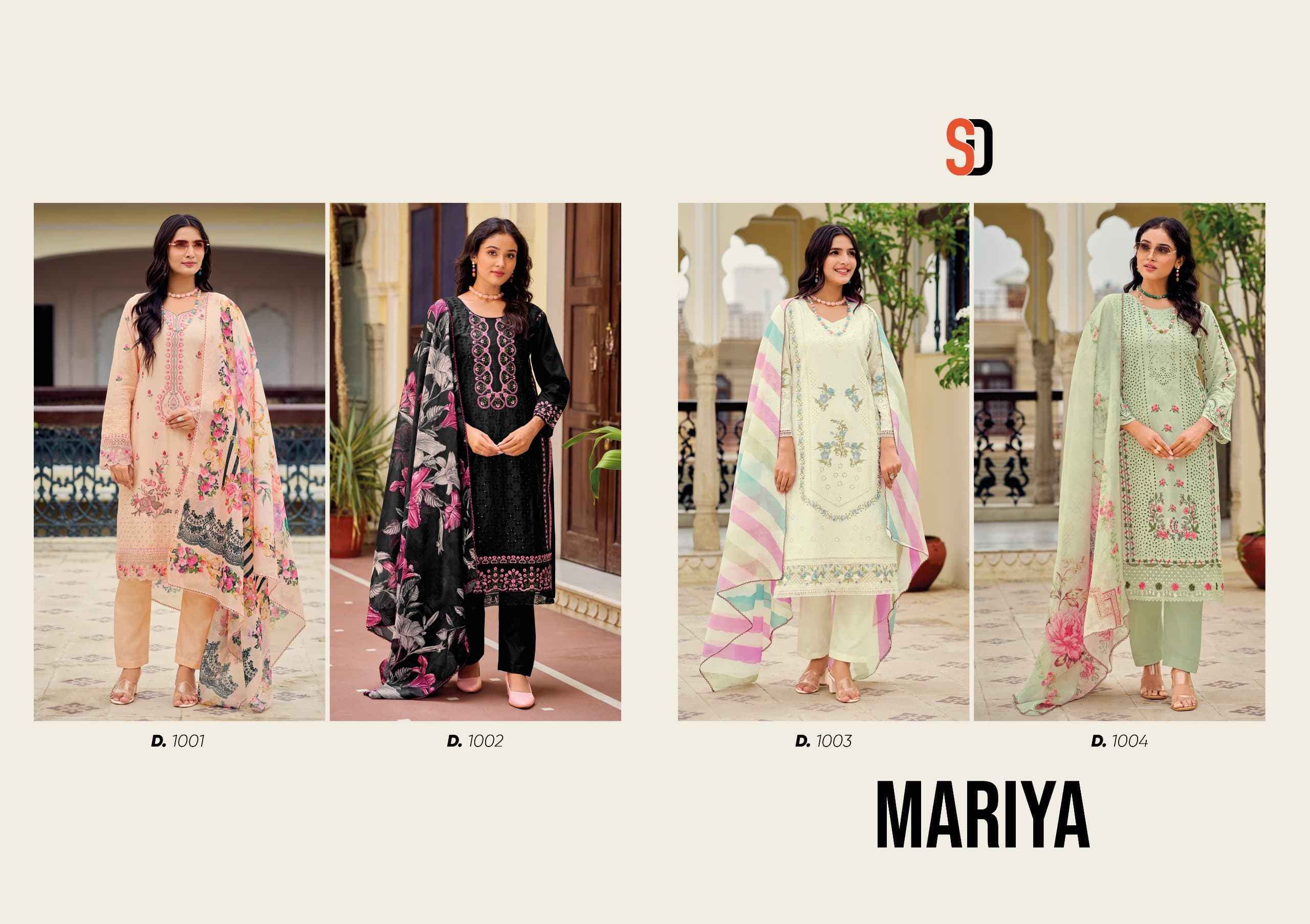 Shraddha Designer Mariya Wholesale Cotton Salwar Kameez ( 4 pcs Catalogue )
