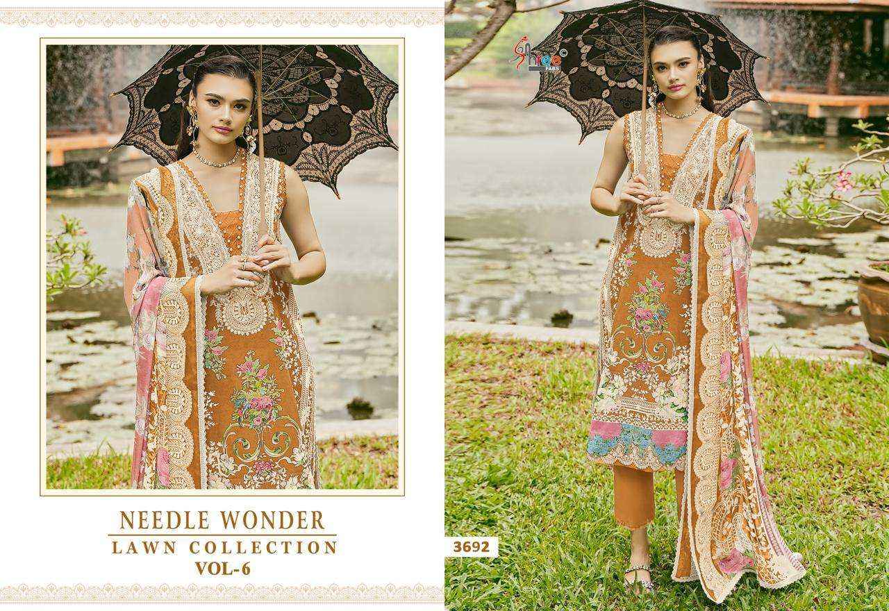 Shree Fabs Needle Wonder Lawn Collection Vol 6 Pakistani  Cotton Suit Salwar Kameez Wholesale Price ( 6 Pcs Catalog )