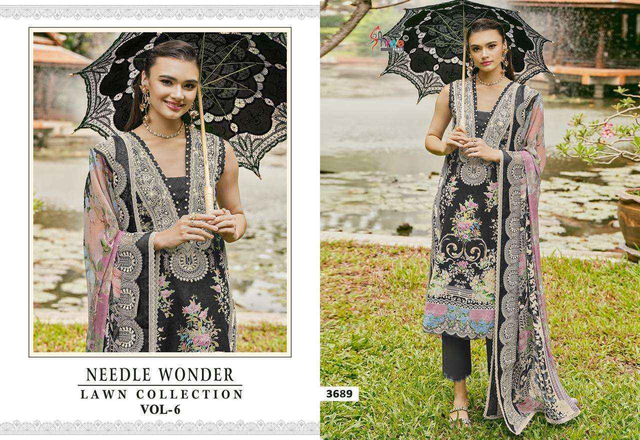 Shree Fabs Needle Wonder Lawn Collection Vol 6 Pakistani  Cotton Suit Salwar Kameez Wholesale Price ( 6 Pcs Catalog )