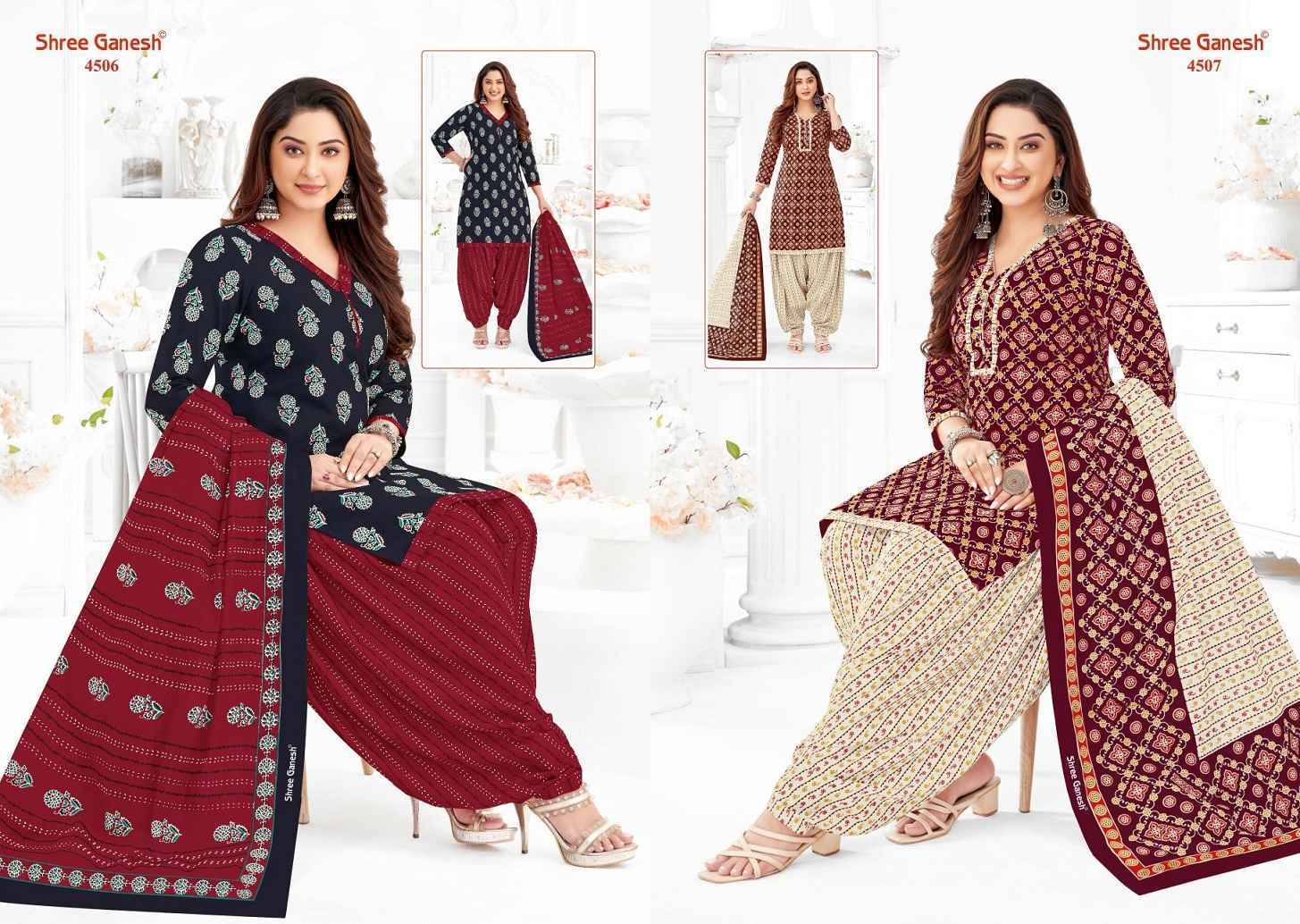 Shree Ganesh Hansika Vol 25 Cotton Salwar Kameez Wholesale Price ( 36 Pcs Catalog )