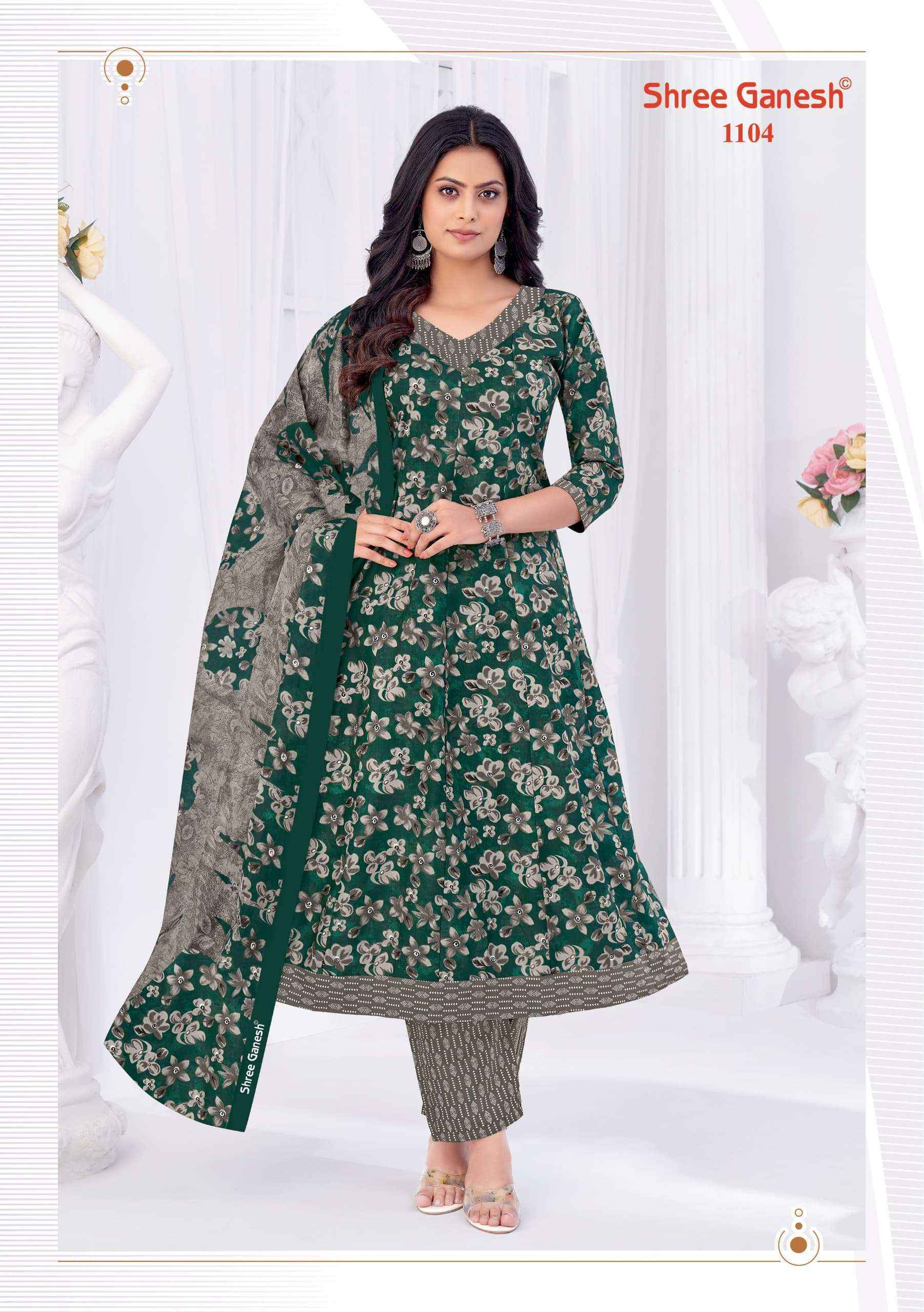 Shree Ganesh Zeenat Vol 1 Wholesale Cotton Readymade Suits ( 9 pcs Catalogue )