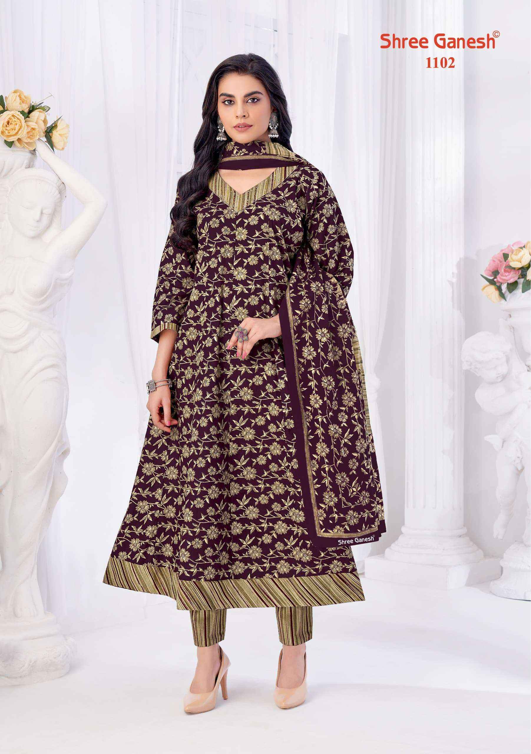 Shree Ganesh Zeenat Vol 1 Wholesale Cotton Readymade Suits ( 9 pcs Catalogue )