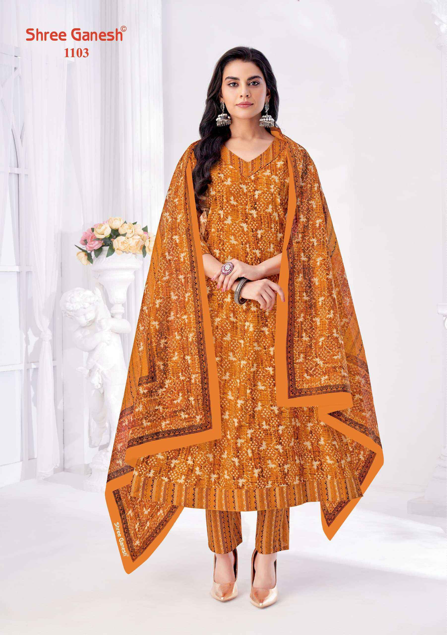 Shree Ganesh Zeenat Vol 1 Wholesale Cotton Readymade Suits ( 9 pcs Catalogue )