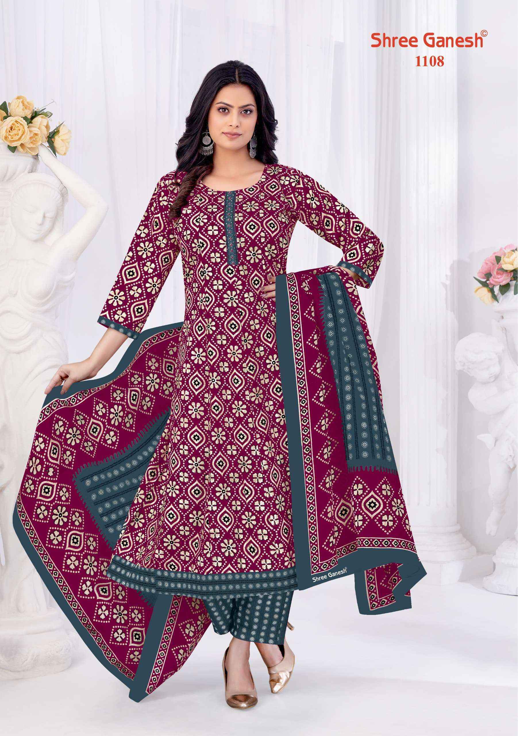 Shree Ganesh Zeenat Vol 1 Wholesale Cotton Readymade Suits ( 9 pcs Catalogue )