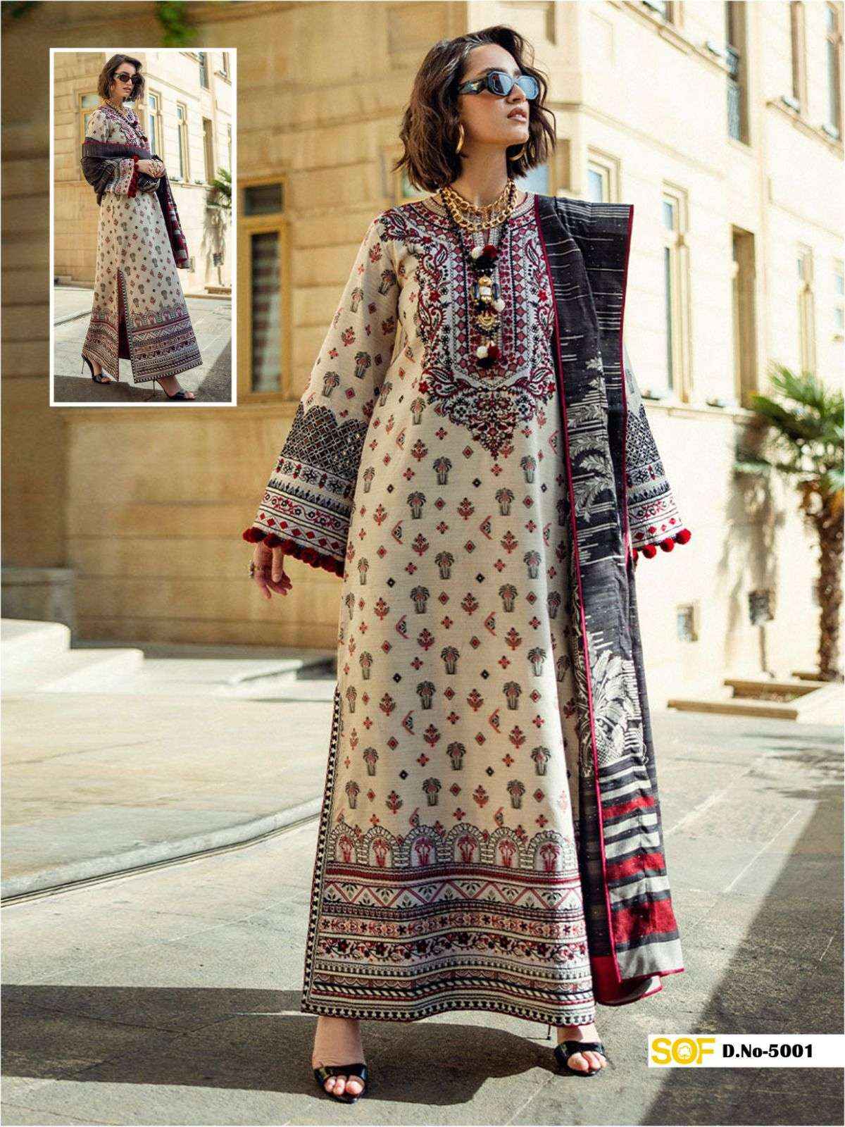 Shree Om Fab Saira Rizwan Vol 5 Lawn Pakistani Suits ( 6 Pcs Catalog )