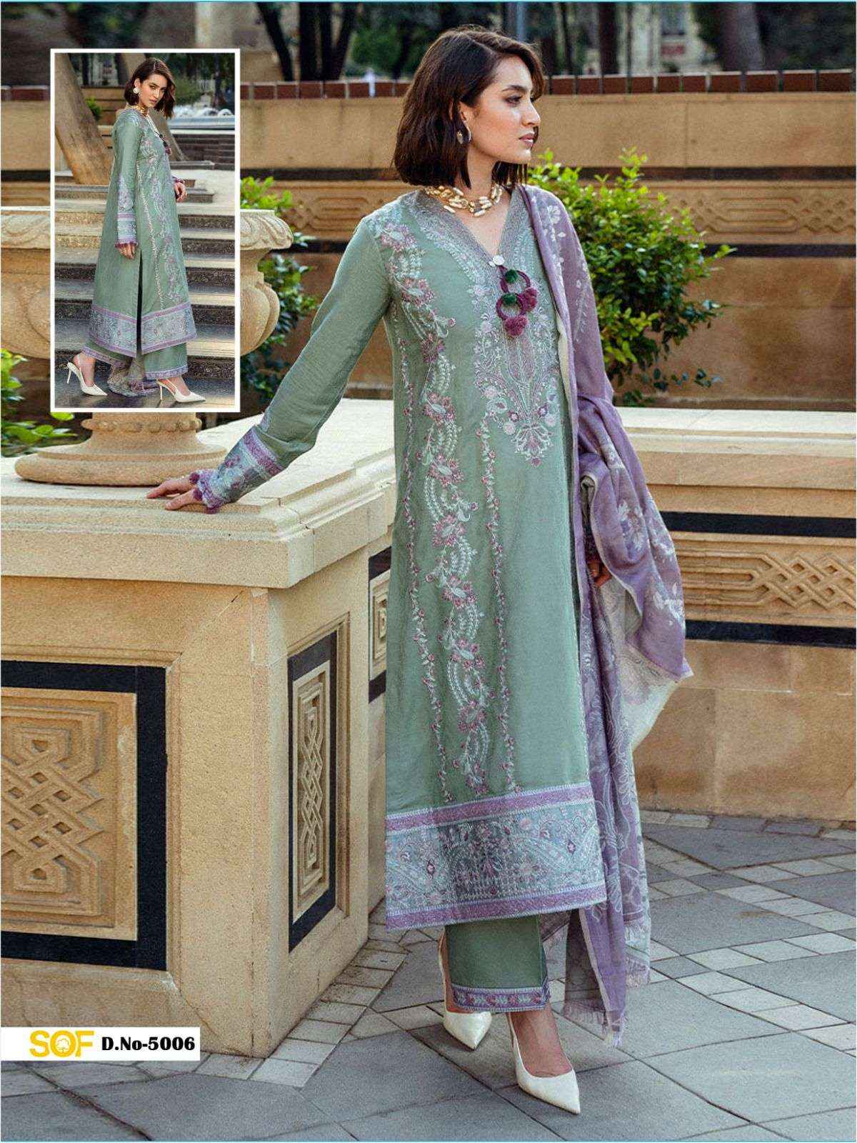 Shree Om Fab Saira Rizwan Vol 5 Lawn Pakistani Suits ( 6 Pcs Catalog )