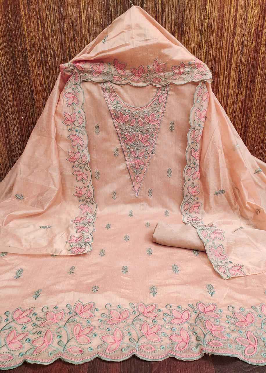 Siyapati 104 Heavy Chanderi Embroidery Designer Non Catalogue suits (5 pcs set )