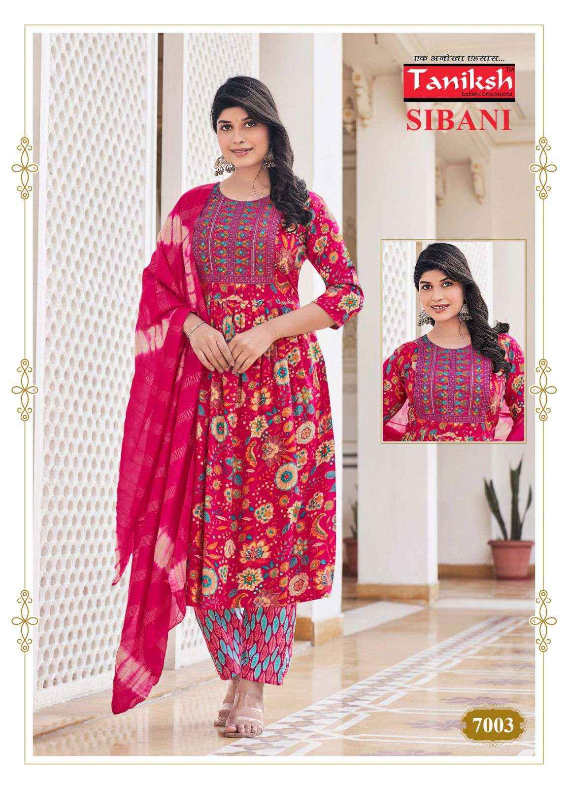 Taniksh Sibani Vol 7 Rayon Kurti Pant Dupatta Set Wholesale Price ( 8 Pcs Catalog )