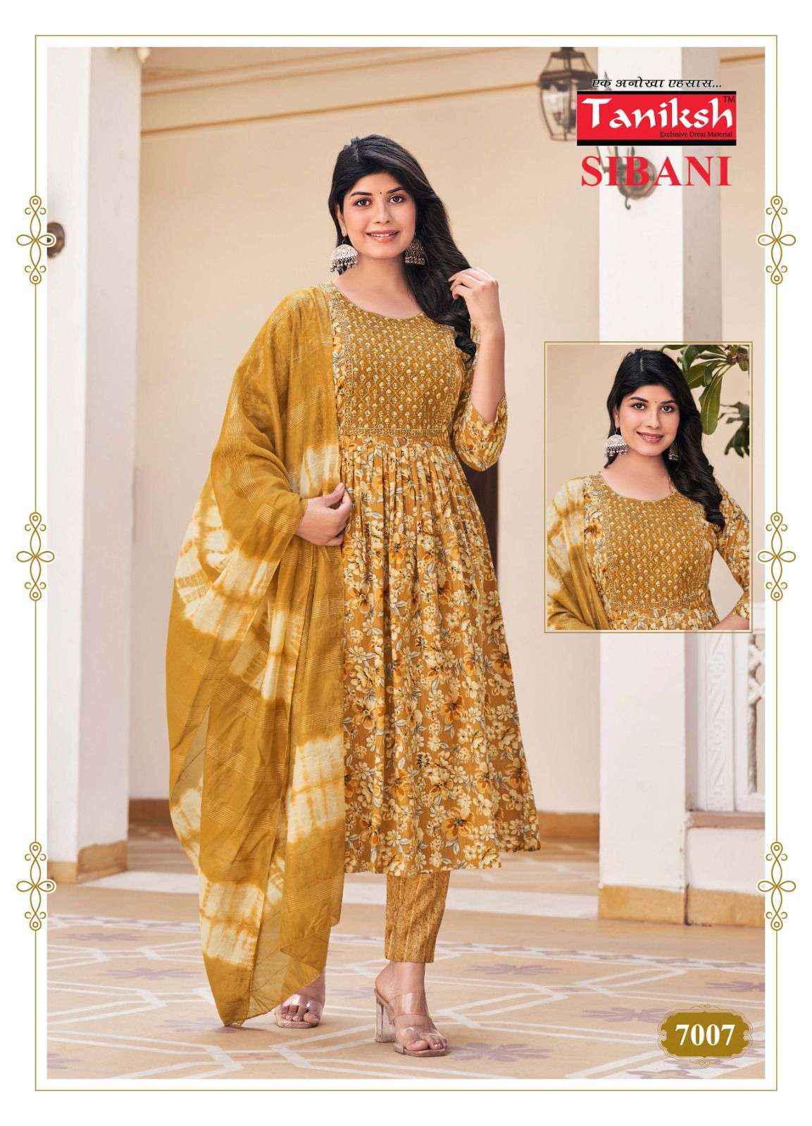 Taniksh Sibani Vol 7 Rayon Kurti Pant Dupatta Set Wholesale Price ( 8 Pcs Catalog )