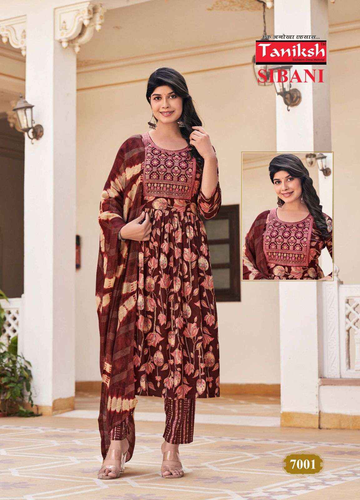 Taniksh Sibani Vol 7 Rayon Kurti Pant Dupatta Set Wholesale Price ( 8 Pcs Catalog )