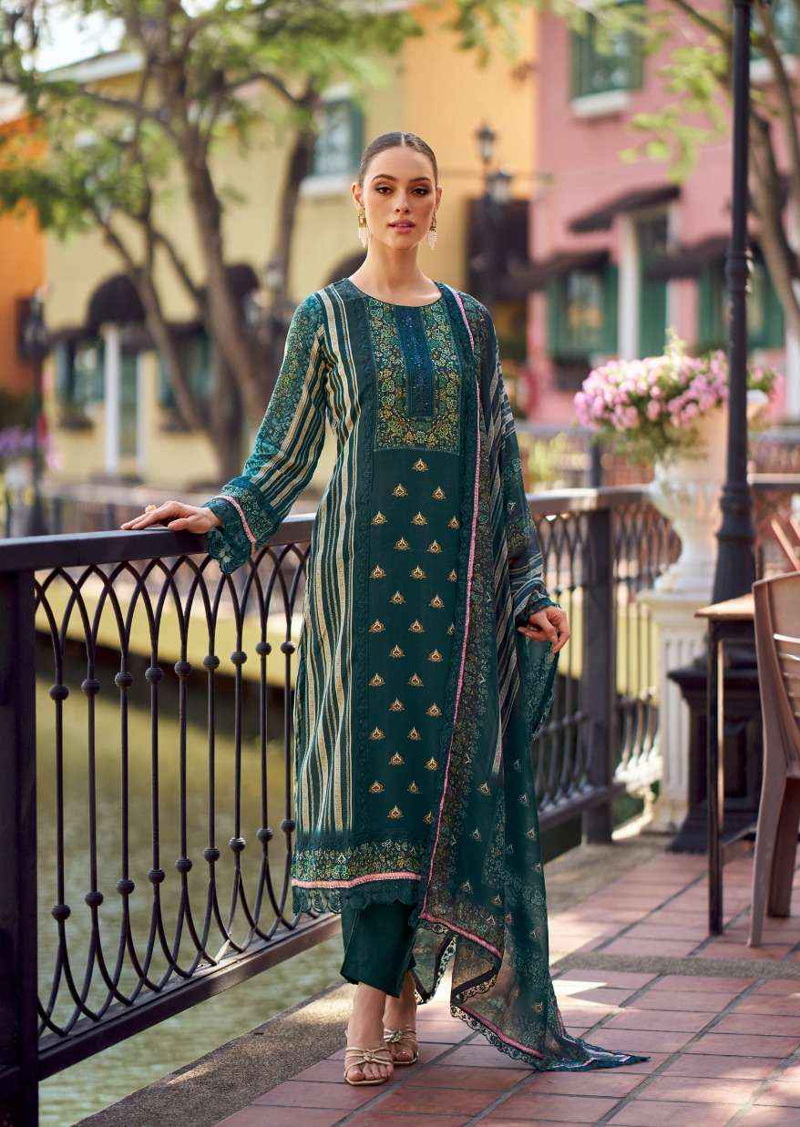 The Hermitage Shop Bagh Vol 2 Wholesale Pure Jam Satin Salwar Kameez ( 6 Pcs Catalog )