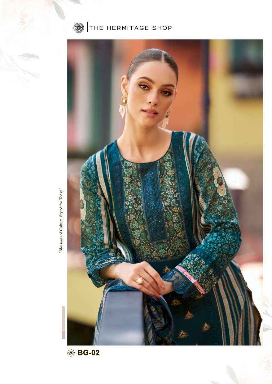 The Hermitage Shop Bagh Vol 2 Wholesale Pure Jam Satin Salwar Kameez ( 6 Pcs Catalog )