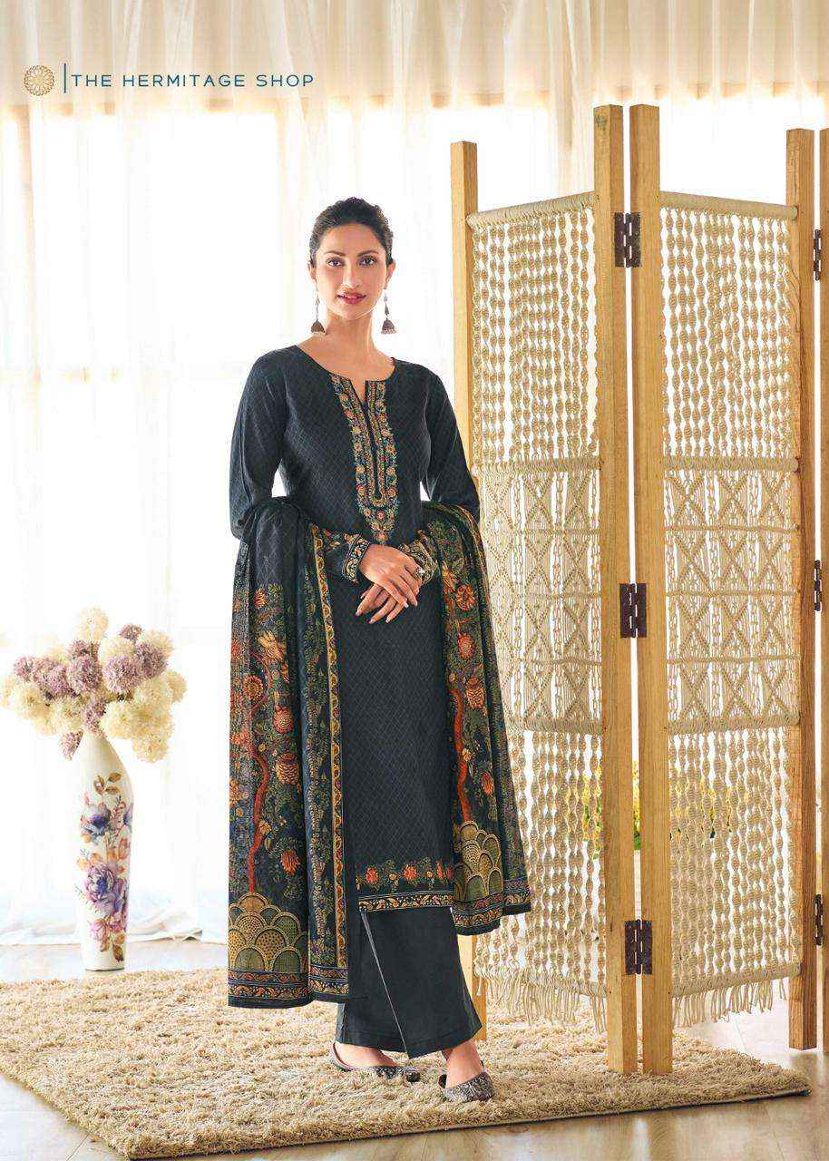THE HERMITAGE SHOP MUGHAL JAM SATIN SALWAR KAMEEZ (4 PCS CATALOG )