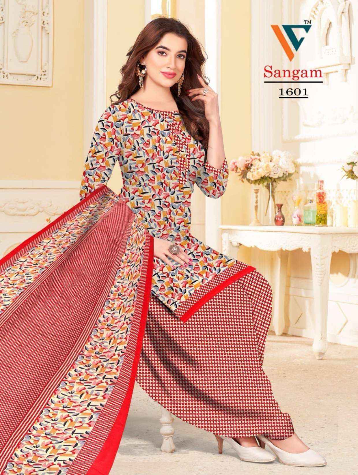 Vandana Creation Sangam‎‎ Vol 16 Cotton Salwar Kameez Wholesale Price ( 12 Pcs Catalog )