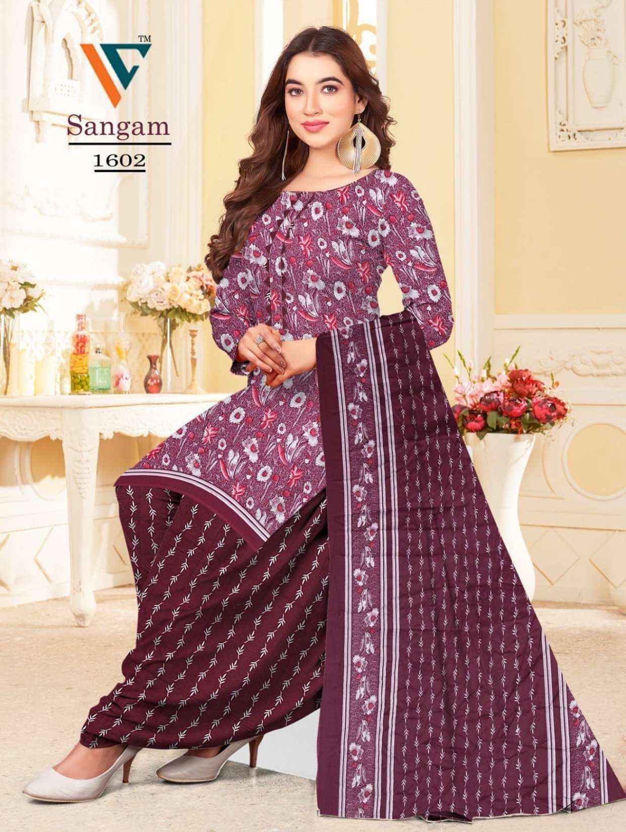 Vandana Creation Sangam‎‎ Vol 16 Cotton Salwar Kameez Wholesale Price ( 12 Pcs Catalog )