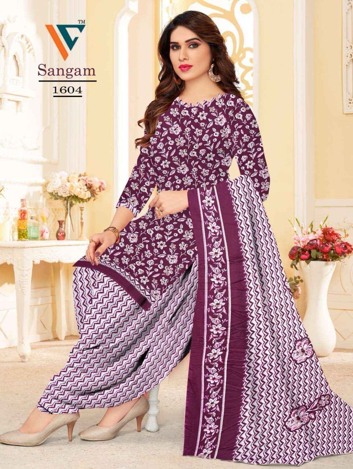 Vandana Creation Sangam‎‎ Vol 16 Cotton Salwar Kameez Wholesale Price ( 12 Pcs Catalog )