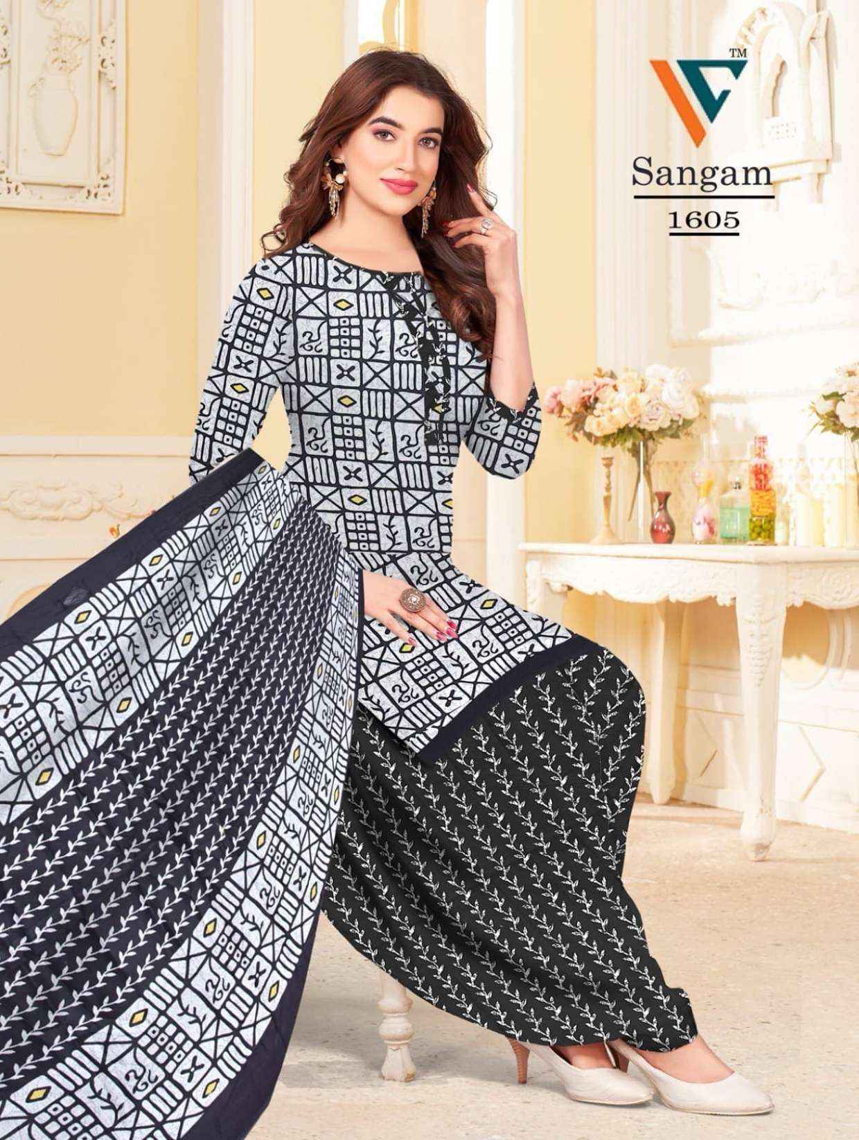 Vandana Creation Sangam‎‎ Vol 16 Cotton Salwar Kameez Wholesale Price ( 12 Pcs Catalog )