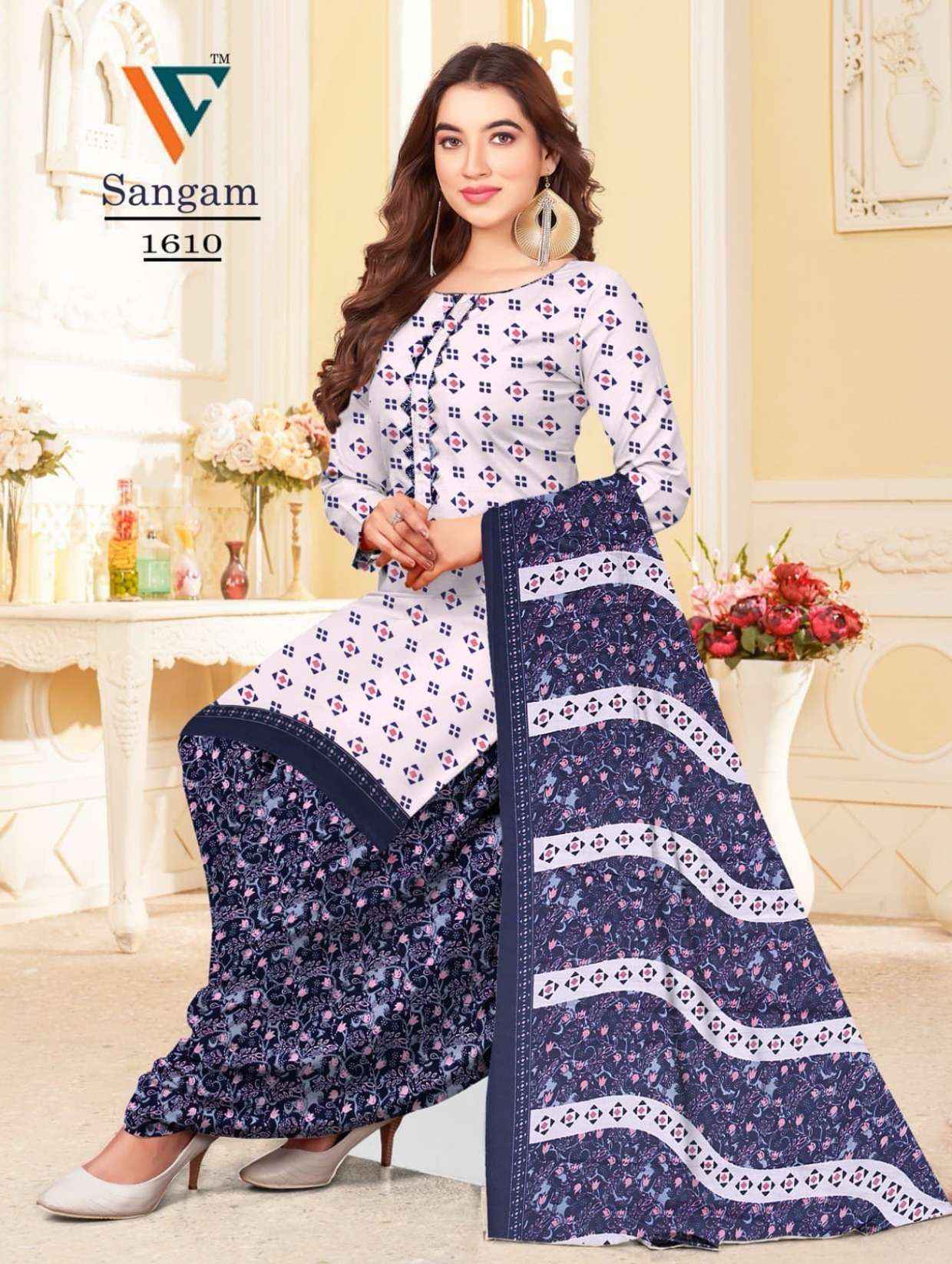 Vandana Creation Sangam‎‎ Vol 16 Cotton Salwar Kameez Wholesale Price ( 12 Pcs Catalog )