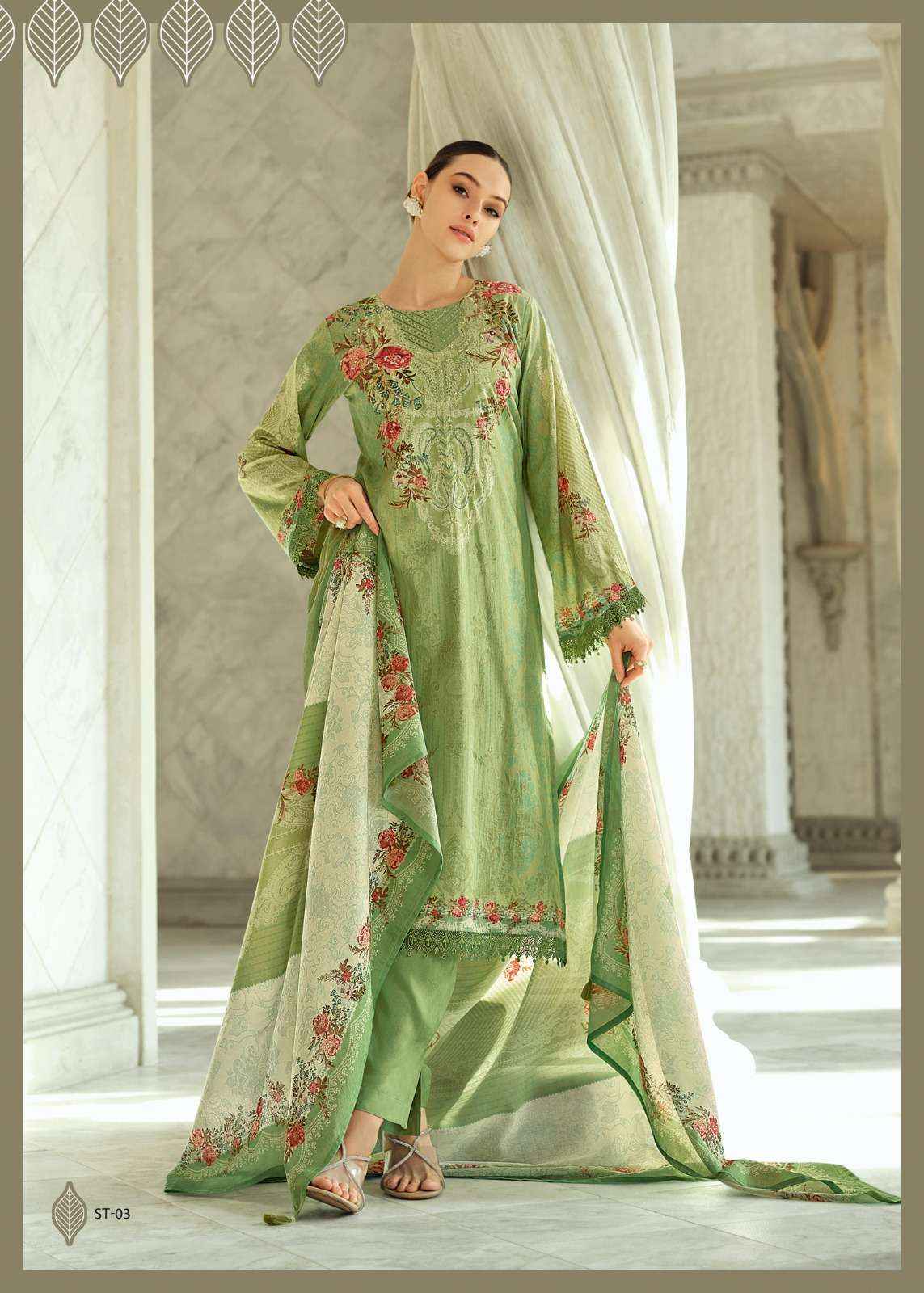 Varsha Serenity Premium Design Cotton Suit Salwar Kameez Wholesale Price ( 5 Pcs Catalog )