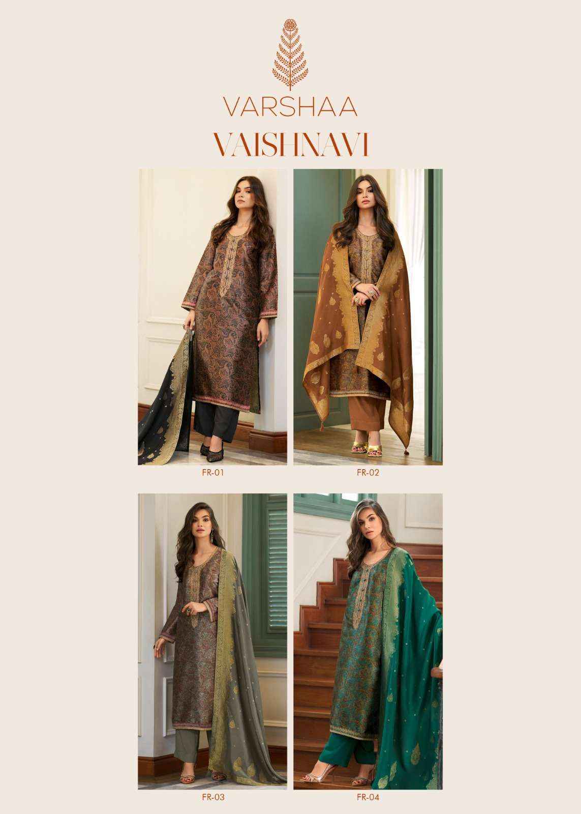 Varsha Vaishnavi Exclusive Fancy Silk Suit Latest Salwar Kameez Wolesale Price ( 4 Pcs Catalog )