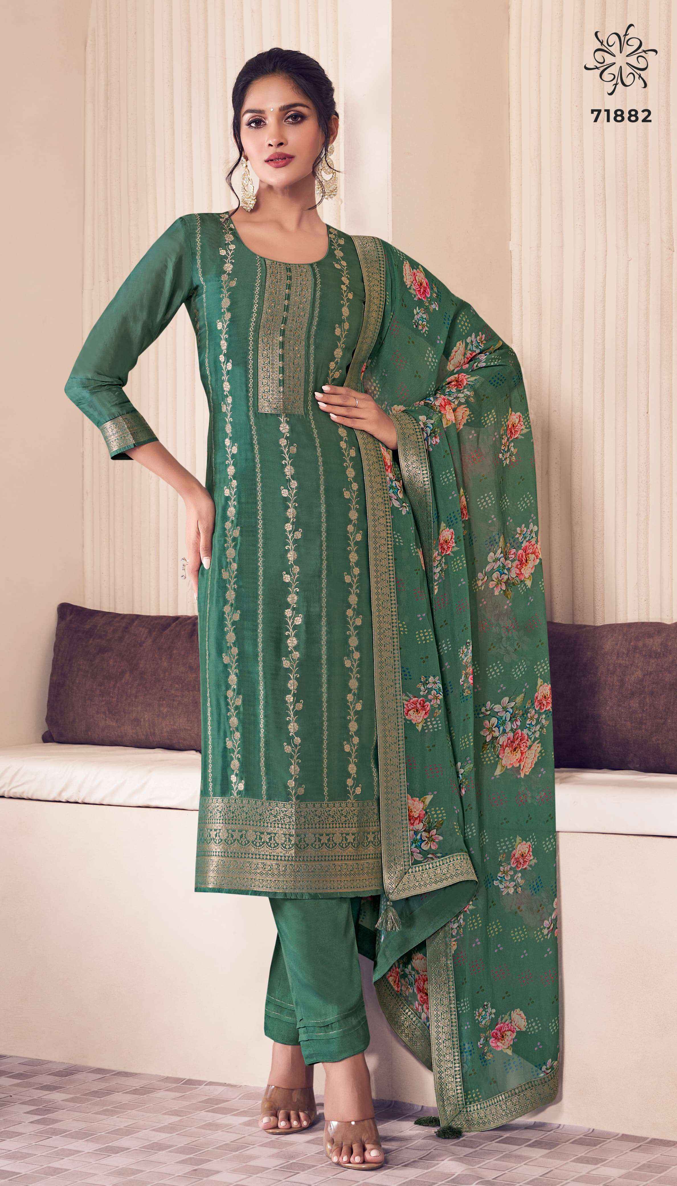 Vinay Fashion Kuleesh Noraa Suits Latest Catalog Wholesale supplier  ( 4 Pcs Catalog )
