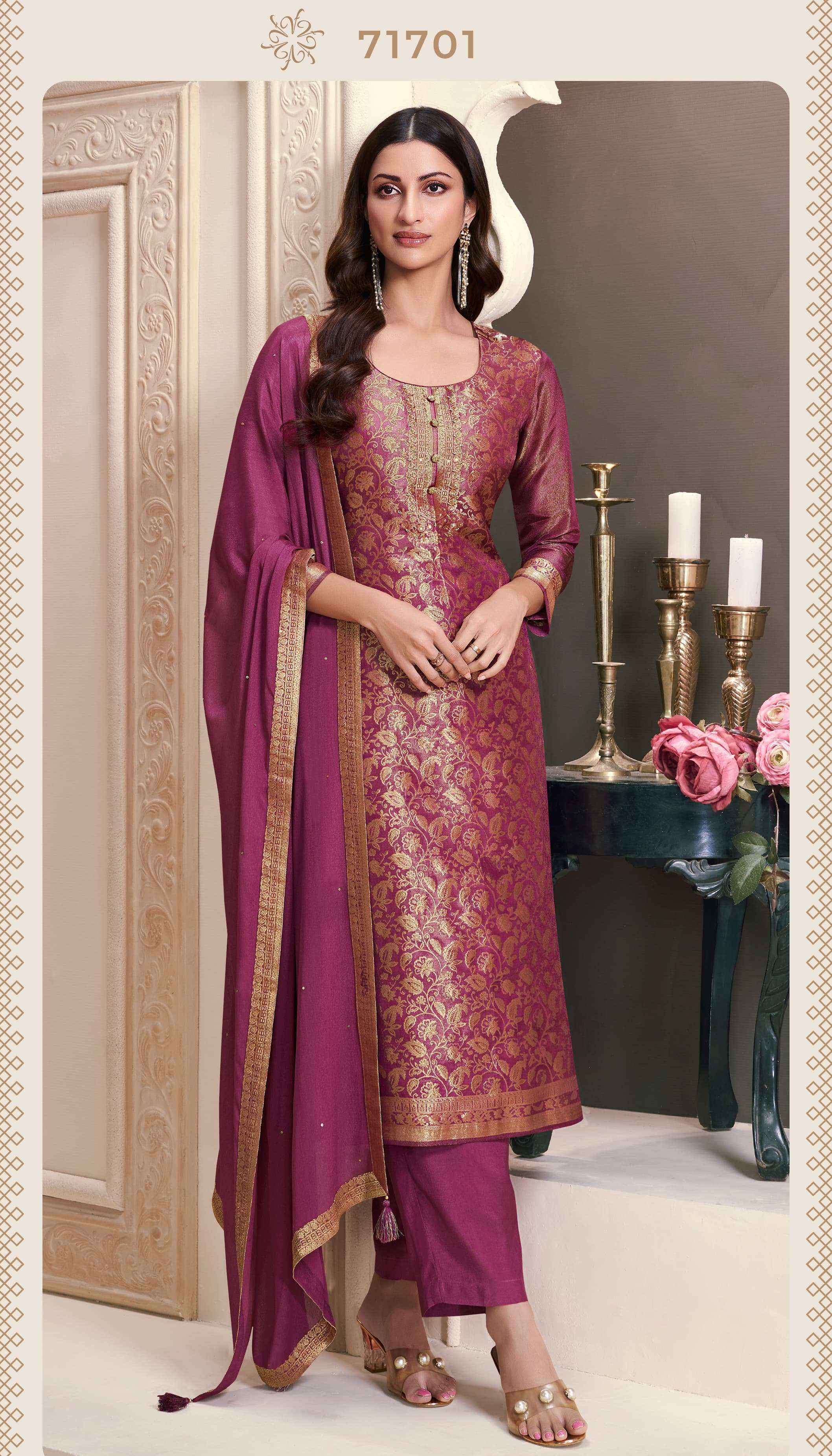 Vinay Fashion Kuleesh Star Vol 2 Simer Jacquard Salwar Kameez Wholesale Price ( 4 Pcs Catalog )