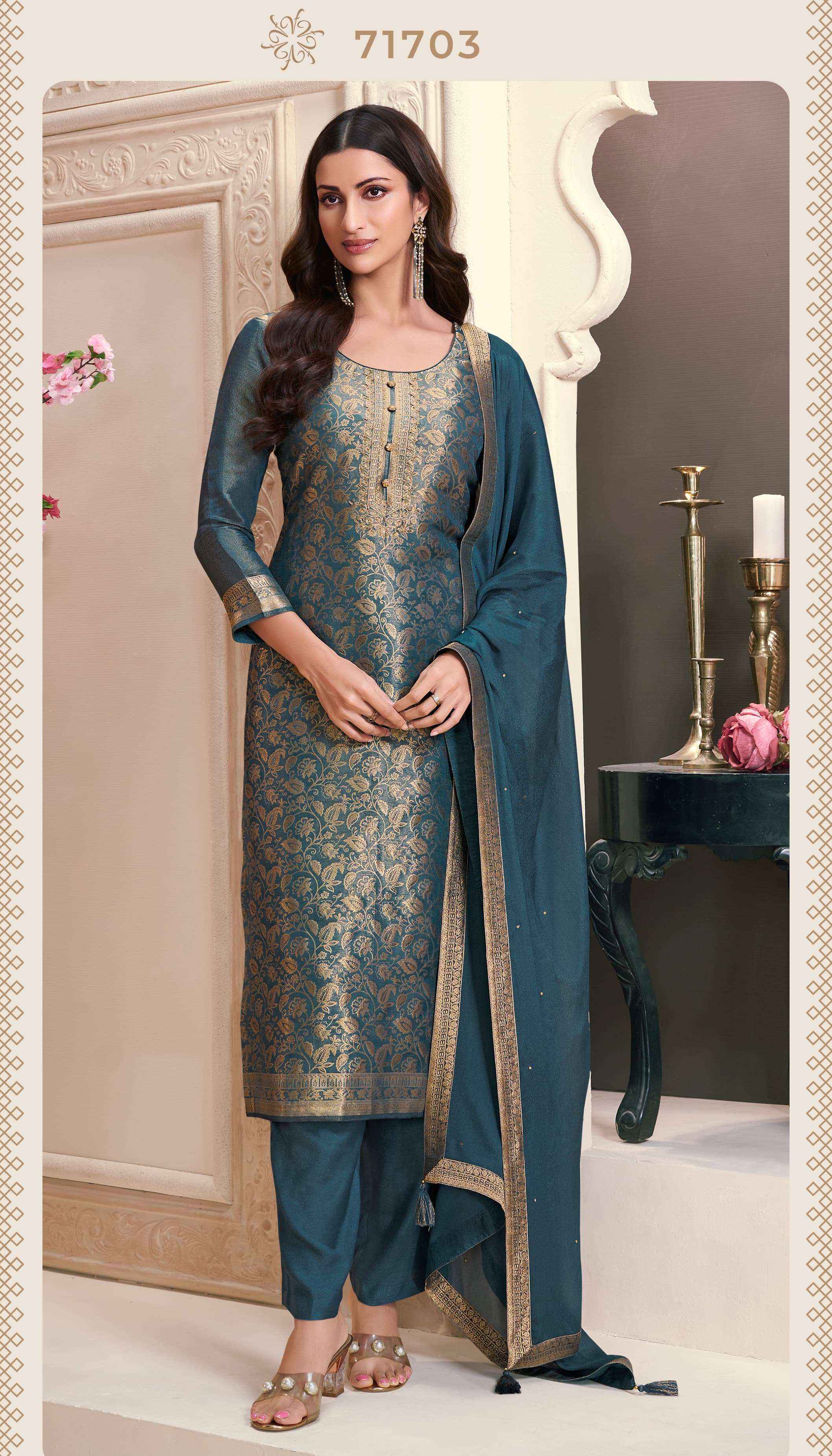 Vinay Fashion Kuleesh Star Vol 2 Simer Jacquard Salwar Kameez Wholesale Price ( 4 Pcs Catalog )