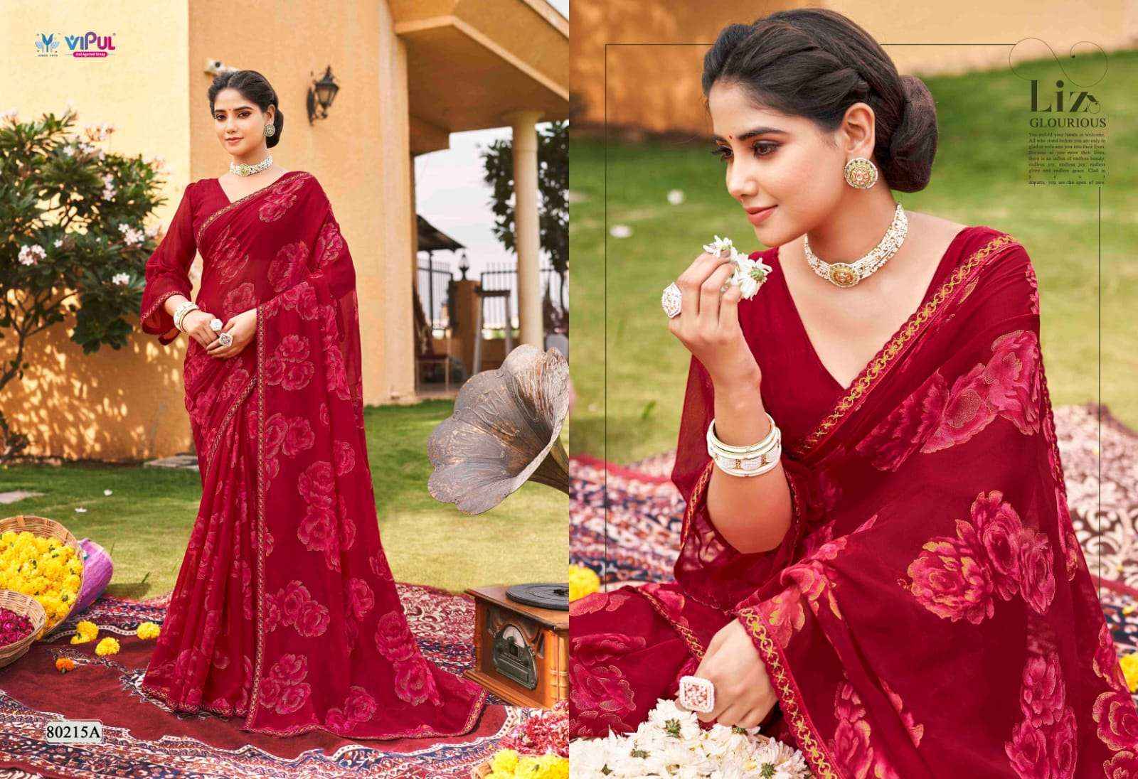 Vipul Sajeeli 80208 To 80215 Daily Wear Style  Saree Wholesale Price ( 8 Pcs Catalog )