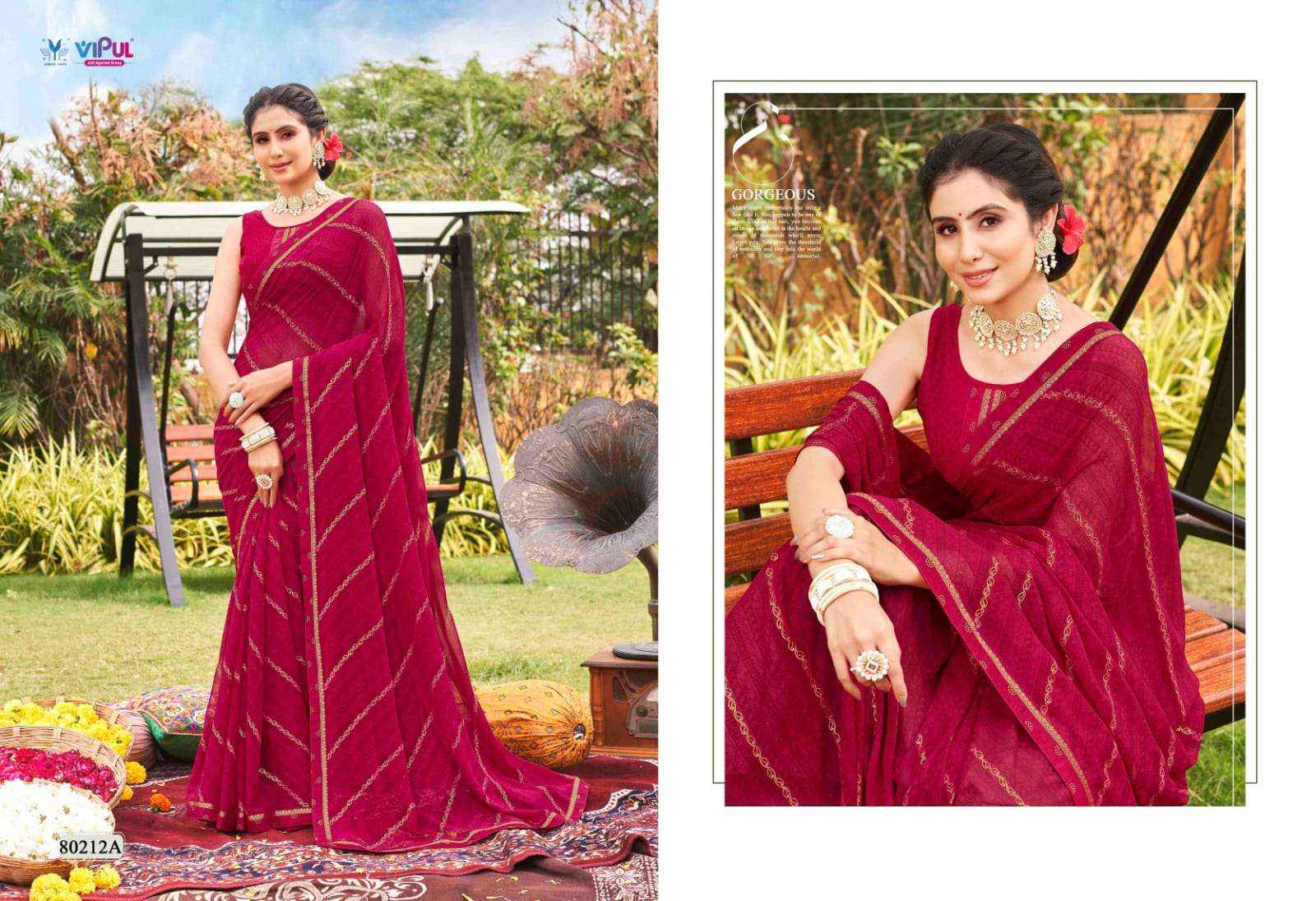 Vipul Sajeeli 80208 To 80215 Daily Wear Style  Saree Wholesale Price ( 8 Pcs Catalog )