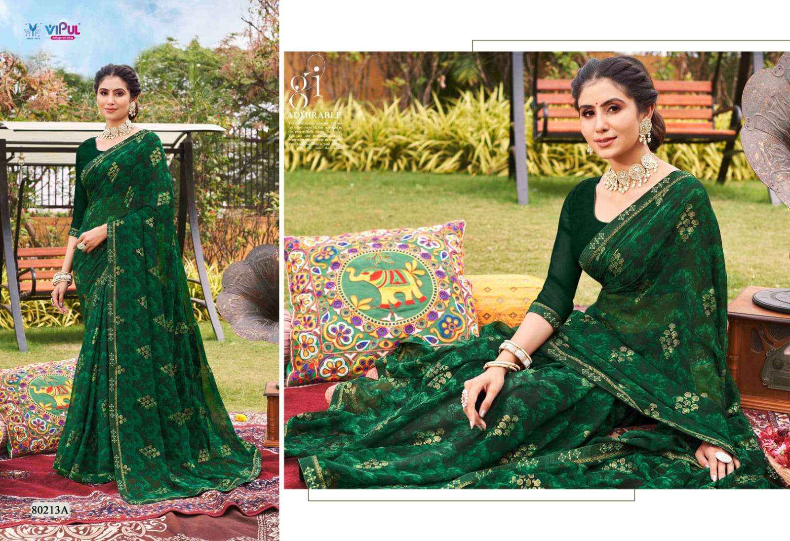 Vipul Sajeeli 80208 To 80215 Daily Wear Style  Saree Wholesale Price ( 8 Pcs Catalog )