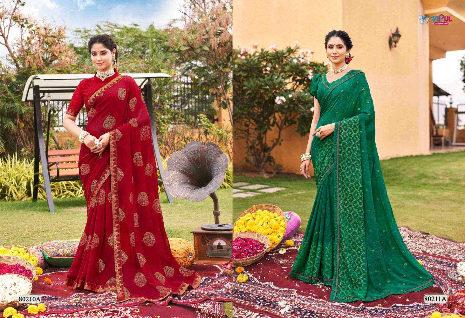 Vipul Sajeeli 80208 To 80215 Daily Wear Style  Saree Wholesale Price ( 8 Pcs Catalog )