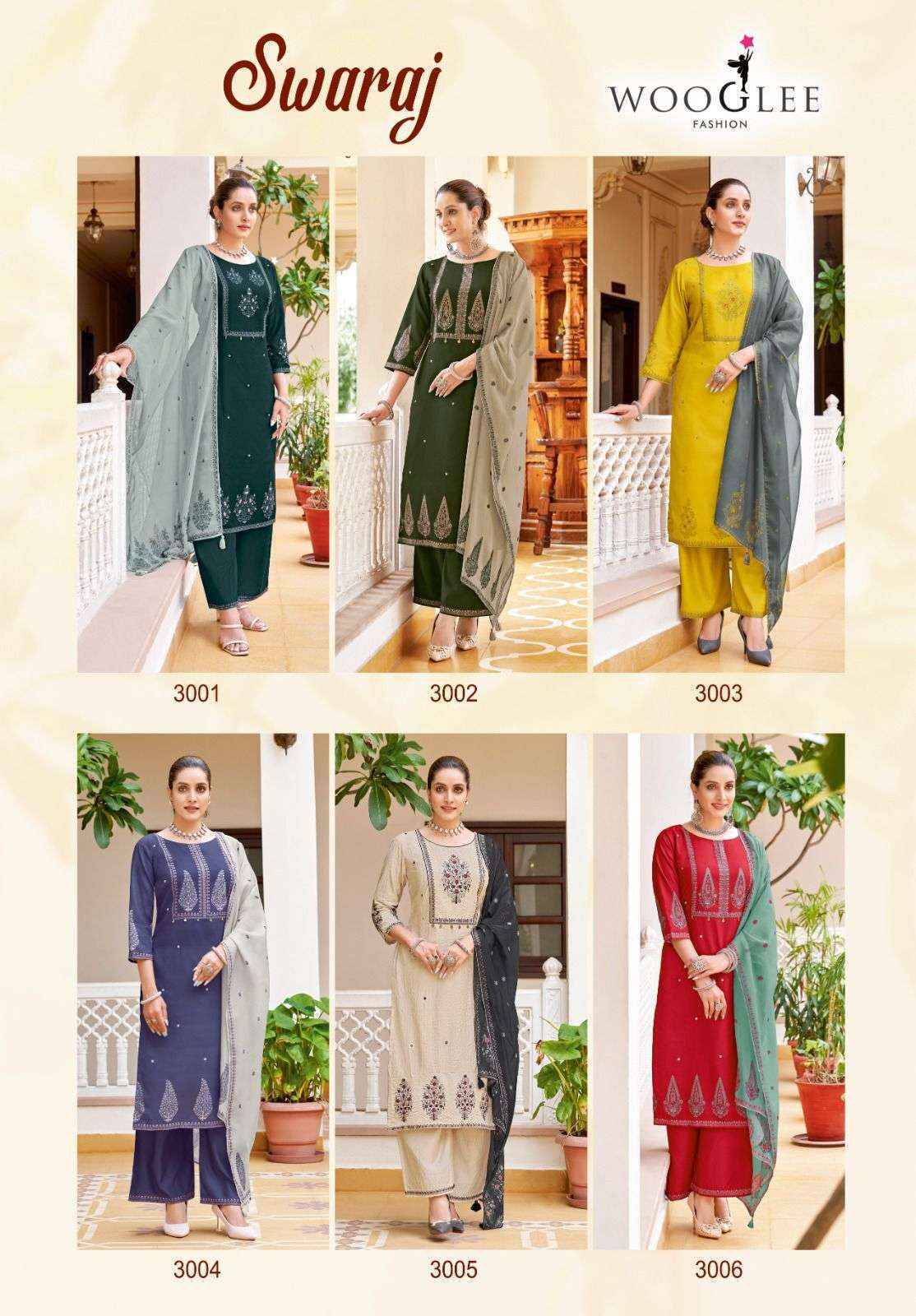 Wooglee Swaraj Viscouse Readymade Kurti Wholesale Price ( 6 Pcs Catalog )