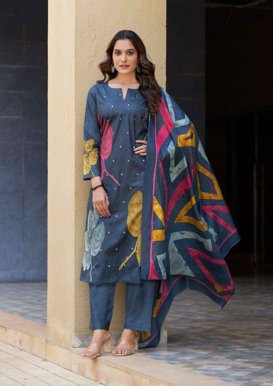 YASHIKA TRENDS DUA VOL 3 COTTON DIGITAL PRINTS DRESS MATERIAL ( 8 PCS CATALOGUE )